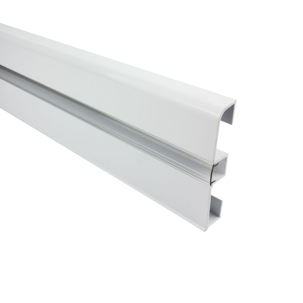 B-Ware - C01 LED Aluprofil weiss Sockelleiste 2m klar