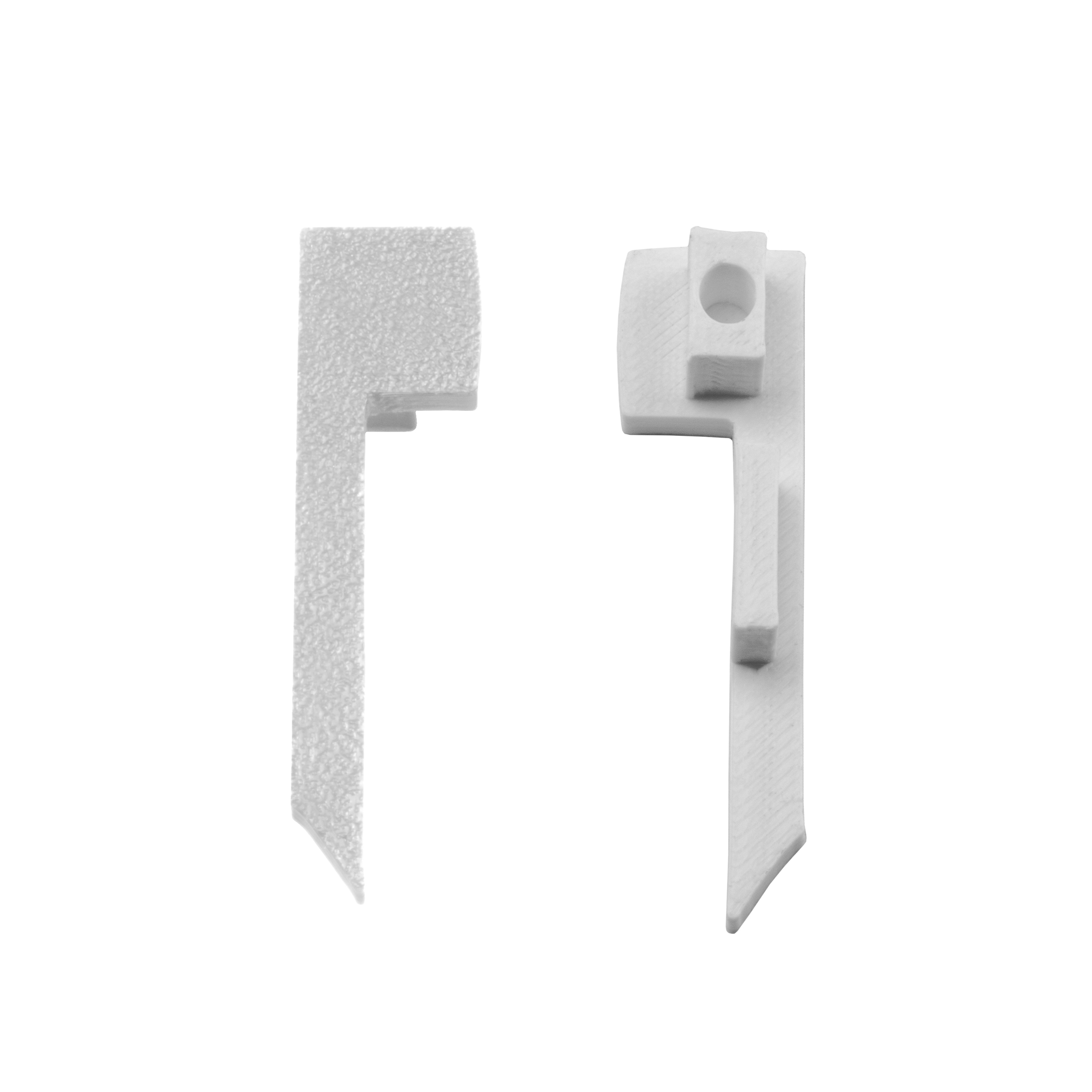 B-WARE - T-STA LED Alu Treppenprofil Treppenwinkel weiss Endkappe links 1 Stück