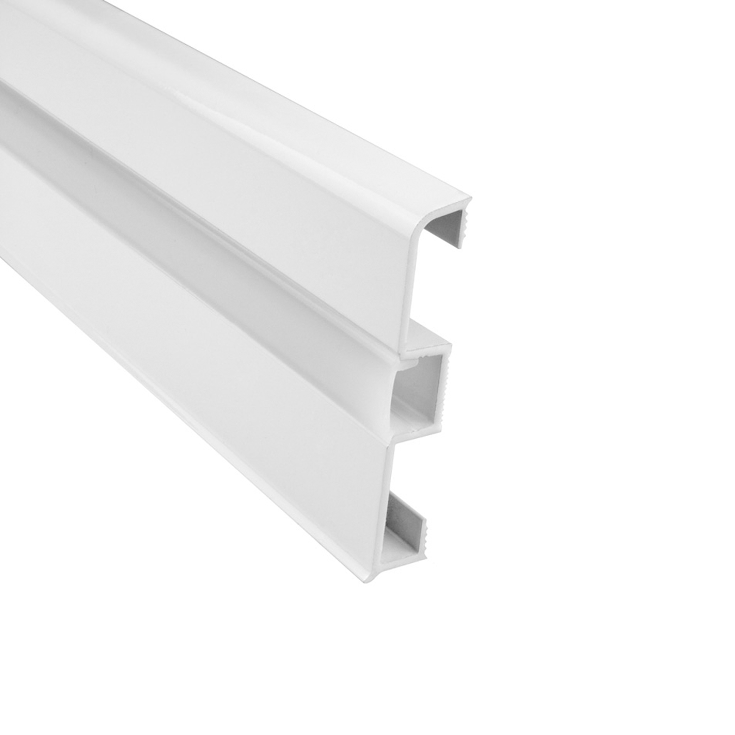 C02 LED Aluprofil Weiss Sockelleiste 2m opal