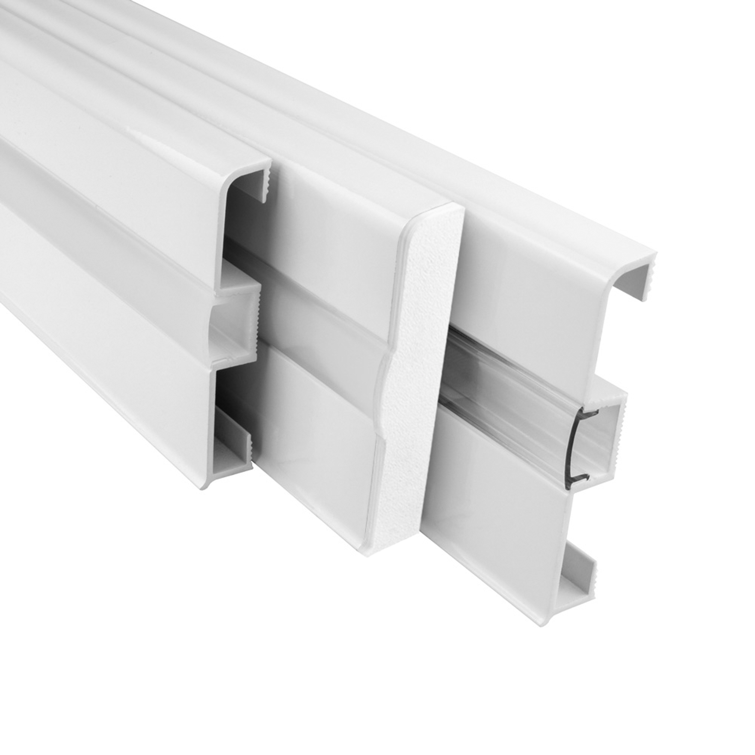 C02 LED Aluprofil Weiss Sockelleiste Endkappe rechts 1 Stück