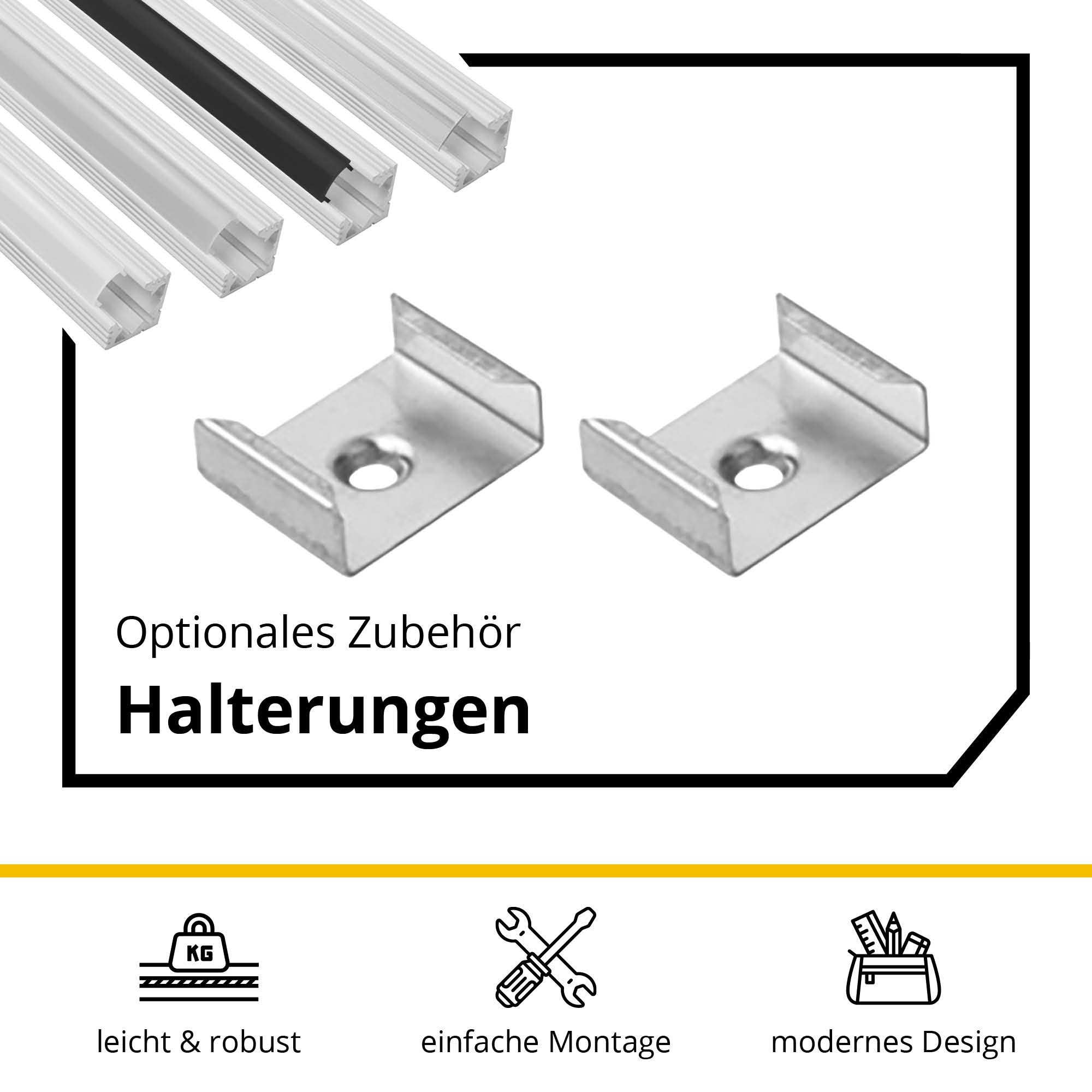 A19 LED Aluprofil Weiss Eckprofil 90° 2m milky