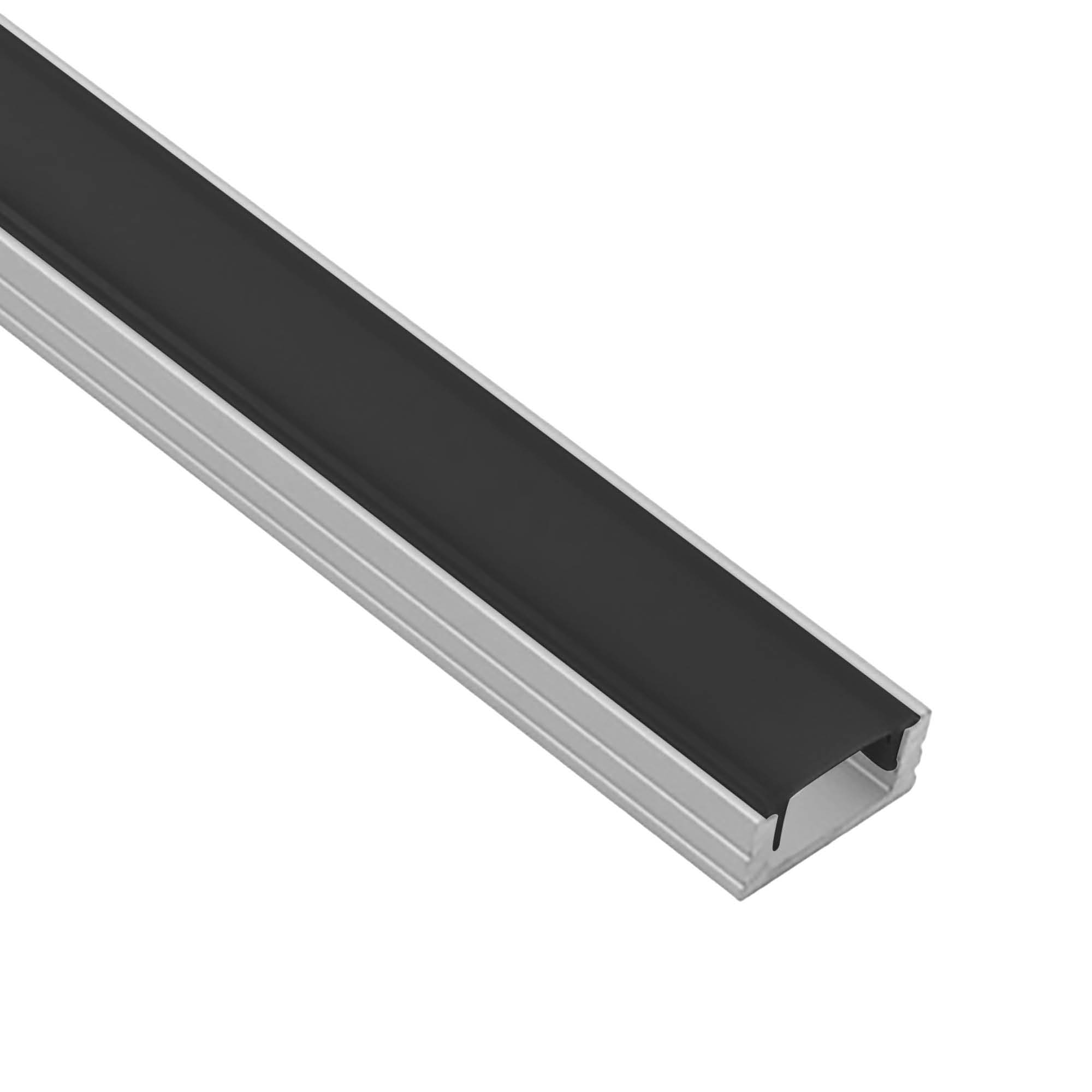A17 LED Aluprofil Silber 1m Abdeckung schwarz A17 LED Aluprofil Silber 2m Abdeckung schwarz