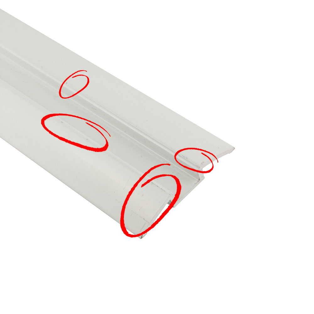 B-Ware - F01 LED Aluprofil Weiss Übergangsprofil 1m opal B-Ware - F01 LED Aluprofil Weiss Übergangsprofil