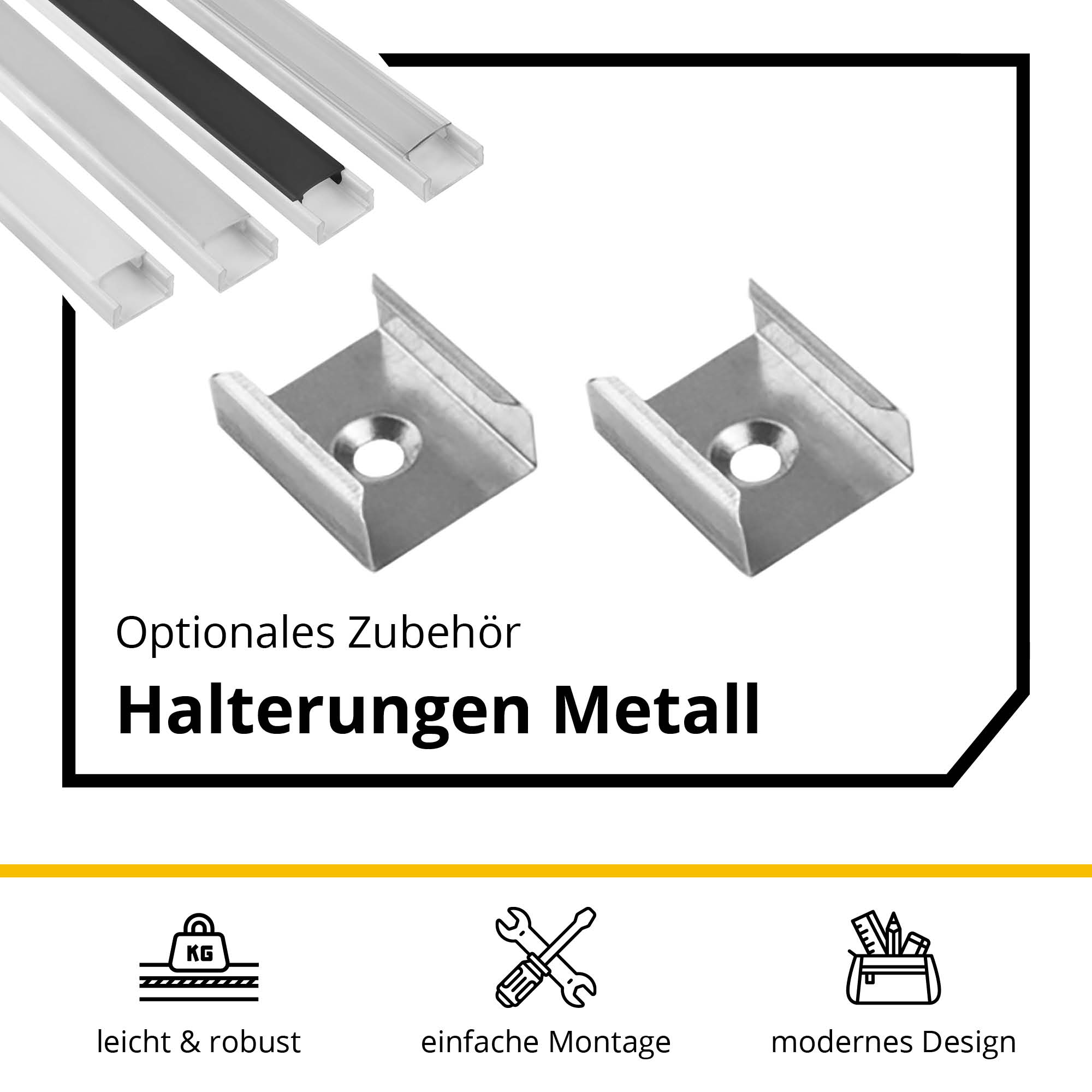 A15 LED Profil Weiss A15 LED Profil Weiss 2m Abdeckung milky