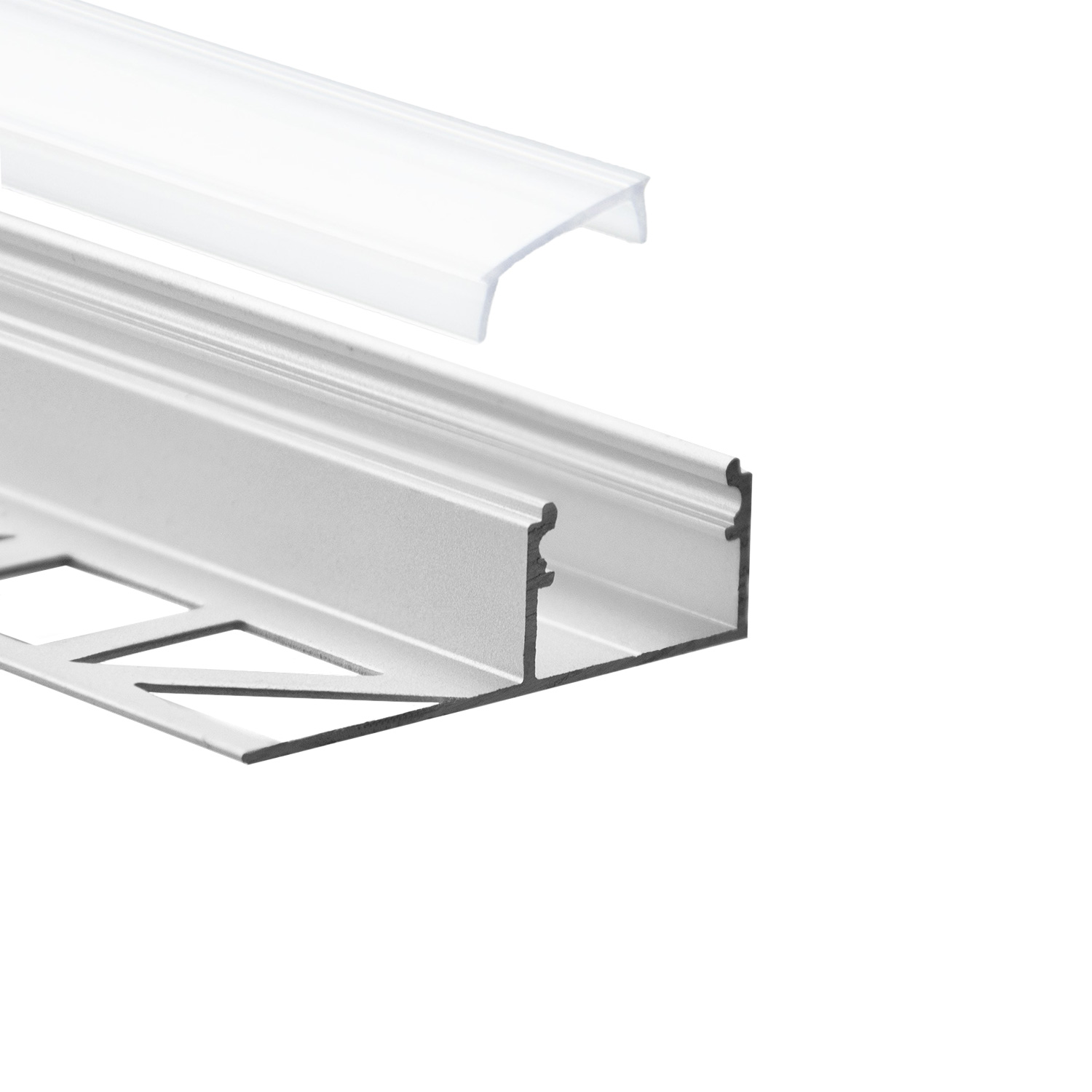 GX-FP2 LED Alu Fliesenprofil 10mm silber 2m opal GX-FP2 LED Alu Fliesenprofil 10mm silber 3m opal