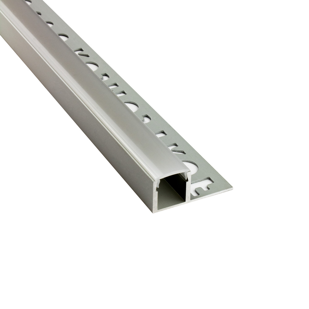 T77 LED Alu Fliesenprofil 12mm silber 1m opal T77 LED Alu Fliesenprofil 12mm silber 2m opal