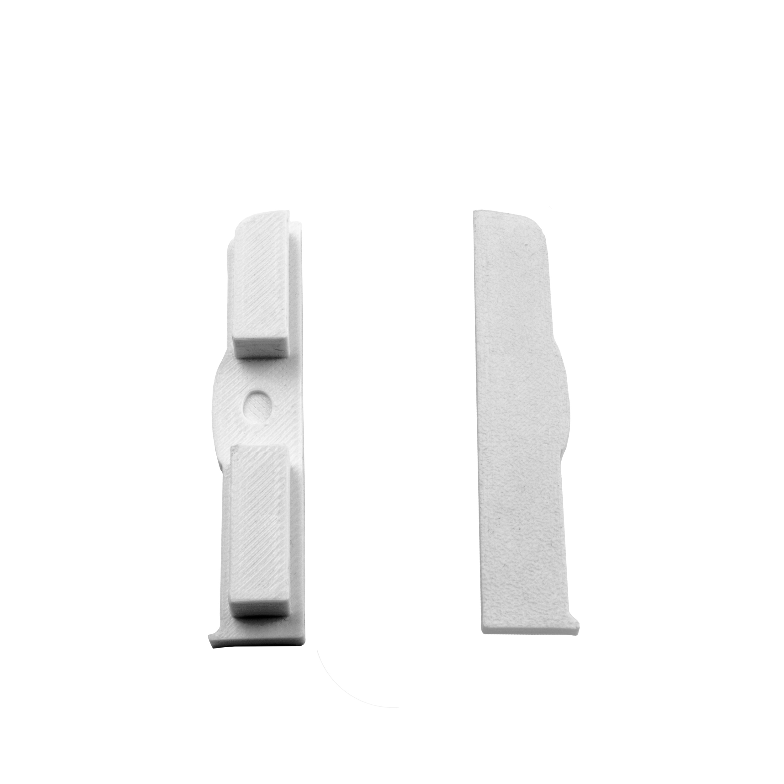 C02 LED Aluprofil Weiss Sockelleiste Endkappe links 1 Stück