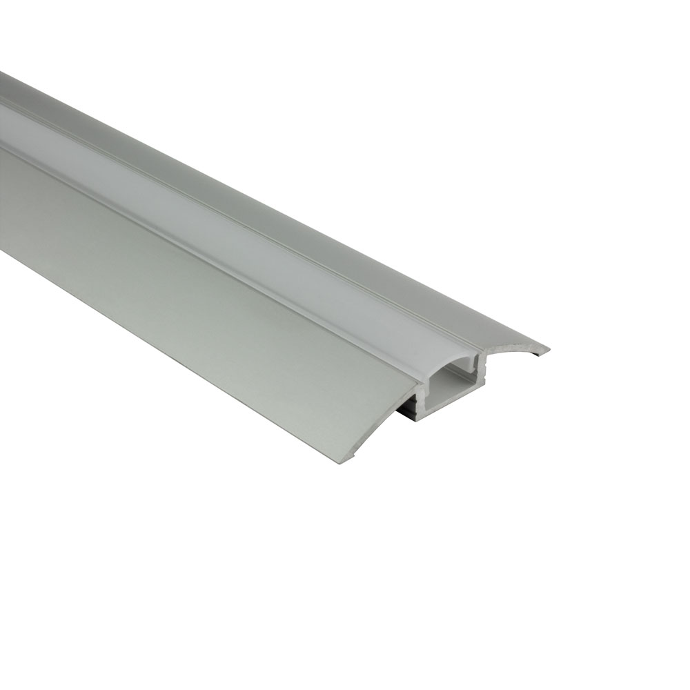 B-Ware - F01 LED Aluprofil Silber Übergangsprofil 2m opal