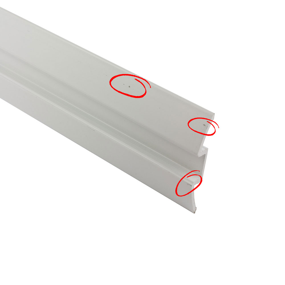 B-Ware - F01 LED Aluprofil Weiss Übergangsprofil 2m klar