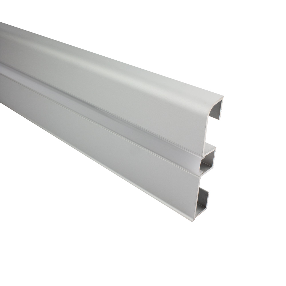 B-Ware - C01 LED Aluprofil silber Sockelleiste 1m opal B-Ware - C01 LED Aluprofil silber Sockelleiste 2m opal