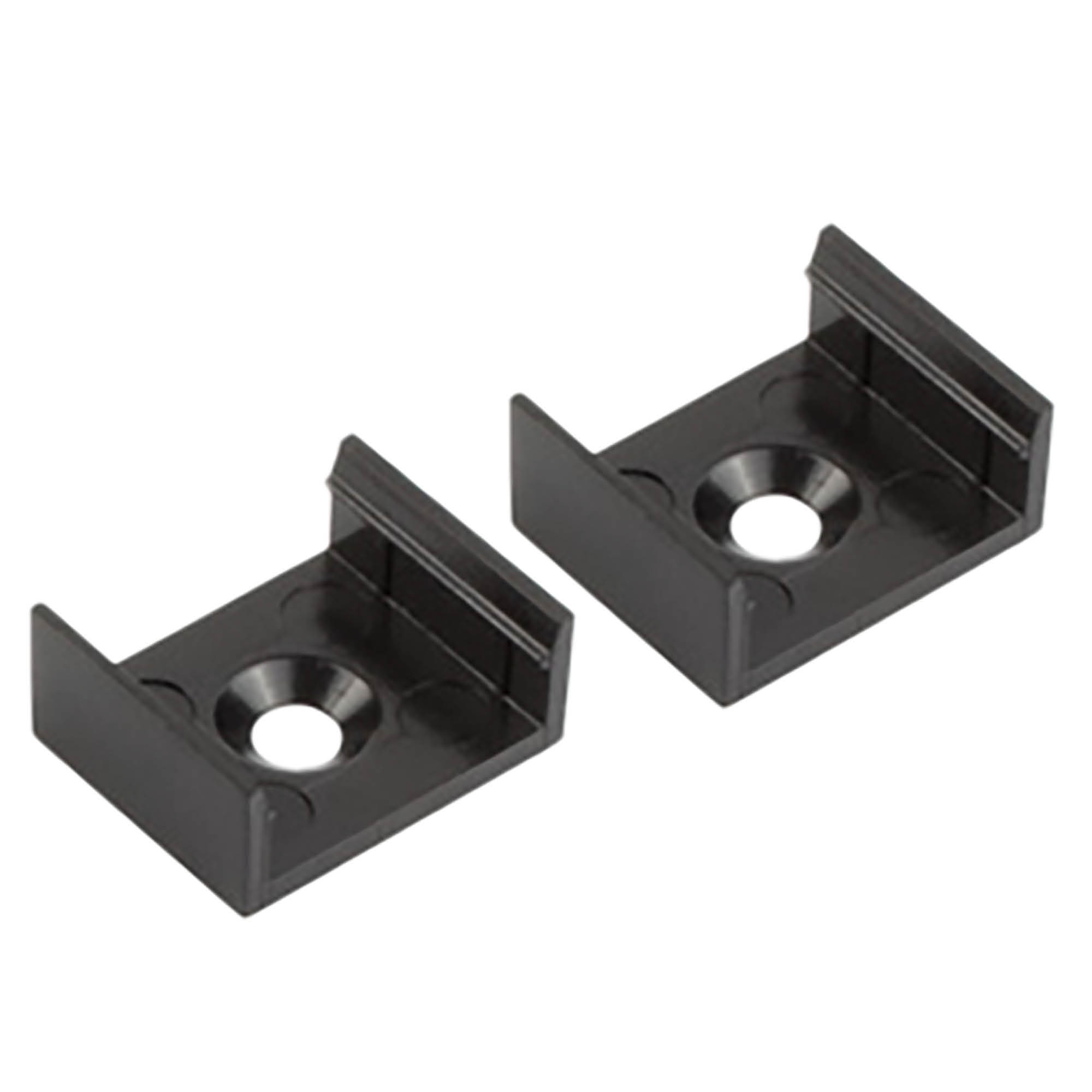 A15 LED Profil Schwarz 2x Halter kunststoff