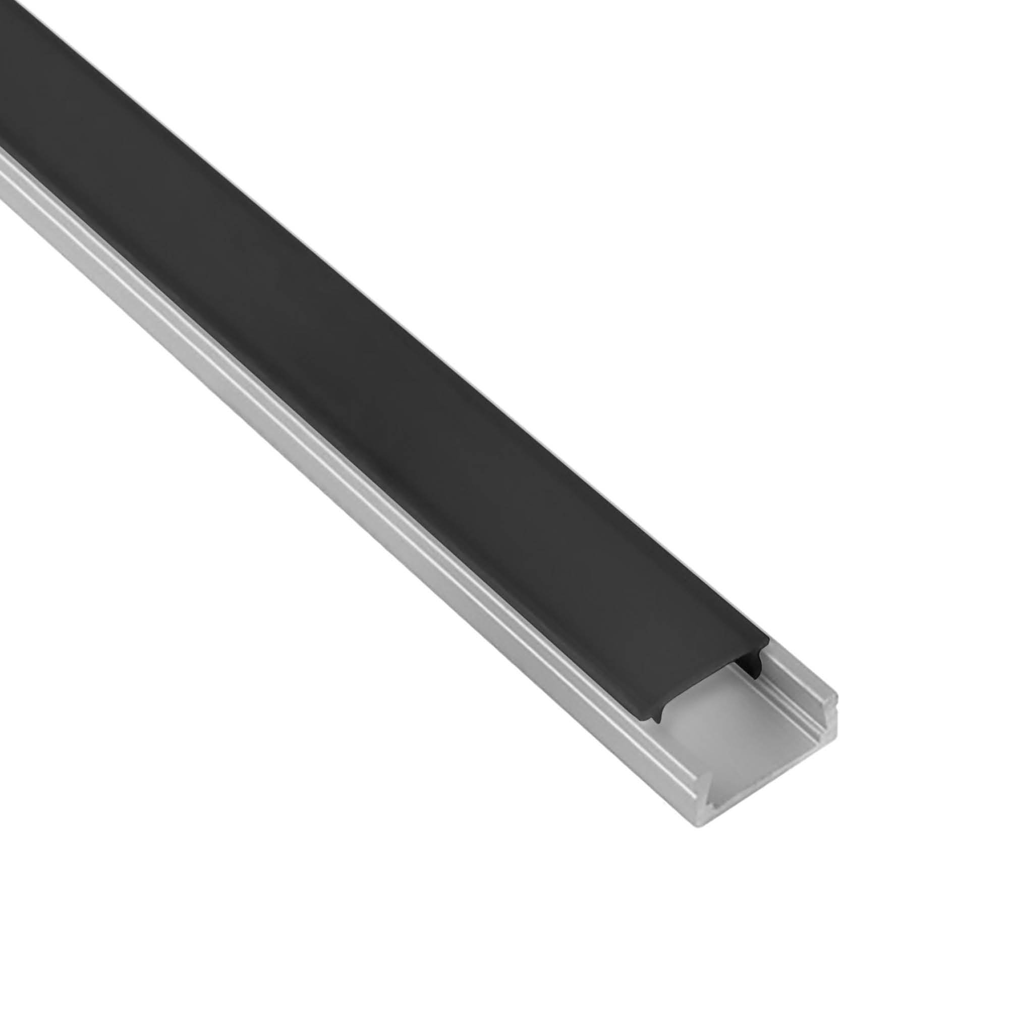 A15 LED Profil Silber 1m Abdeckung schwarz A15 LED Profil Silber 2m Abdeckung schwarz