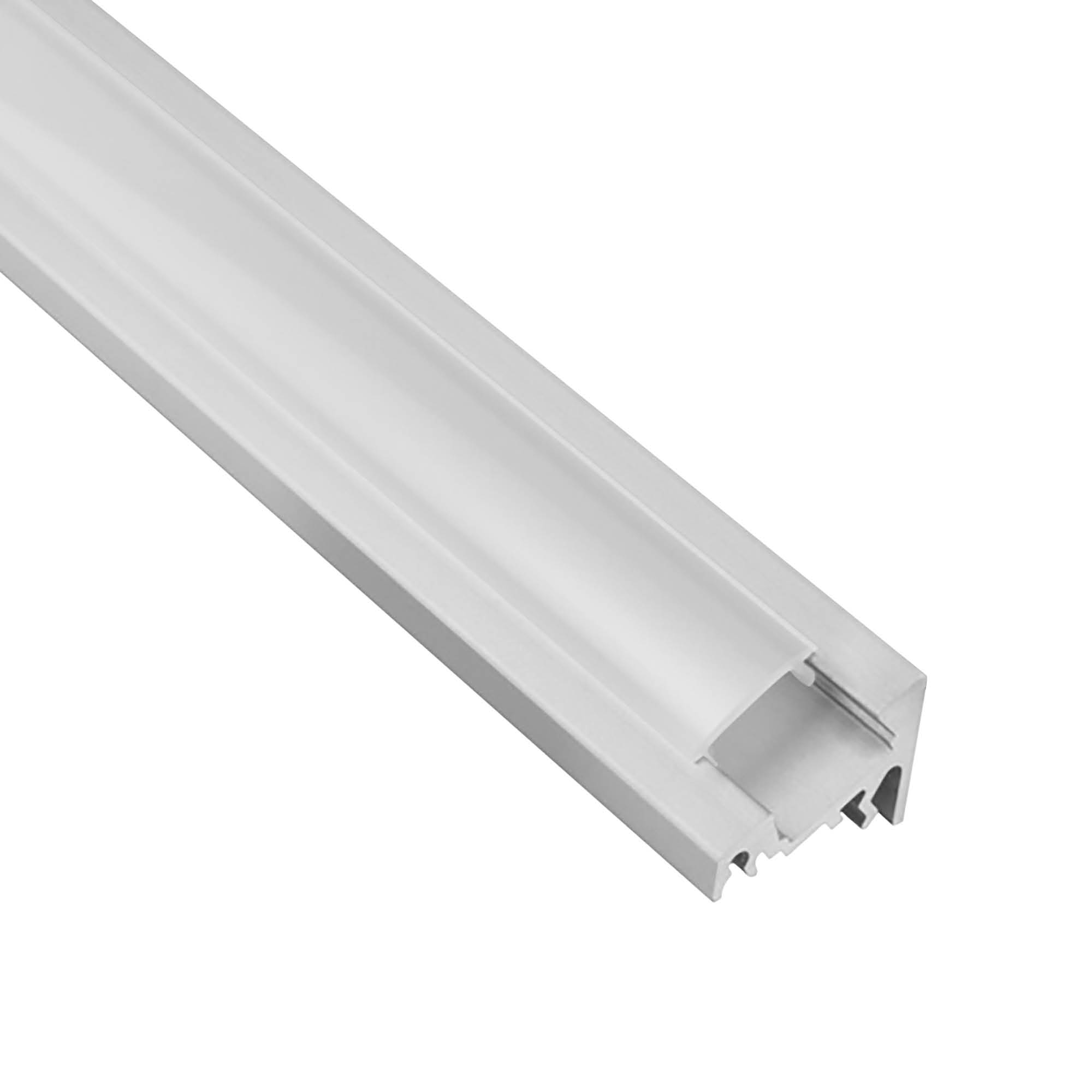 A20 LED Aluprofil Silber Eckprofil 30° 1m milky A20 LED Aluprofil Silber Eckprofil 30° 2m milky