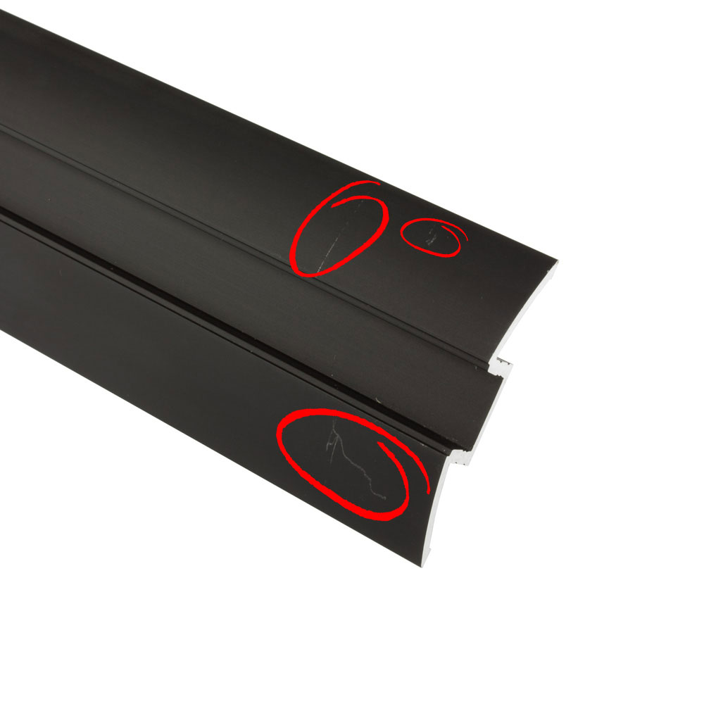 B-Ware - F01 LED Aluprofil Schwarz Übergangsprofil 2m klar B-Ware - F01 LED Aluprofil Schwarz Übergangsprofil 2m klar