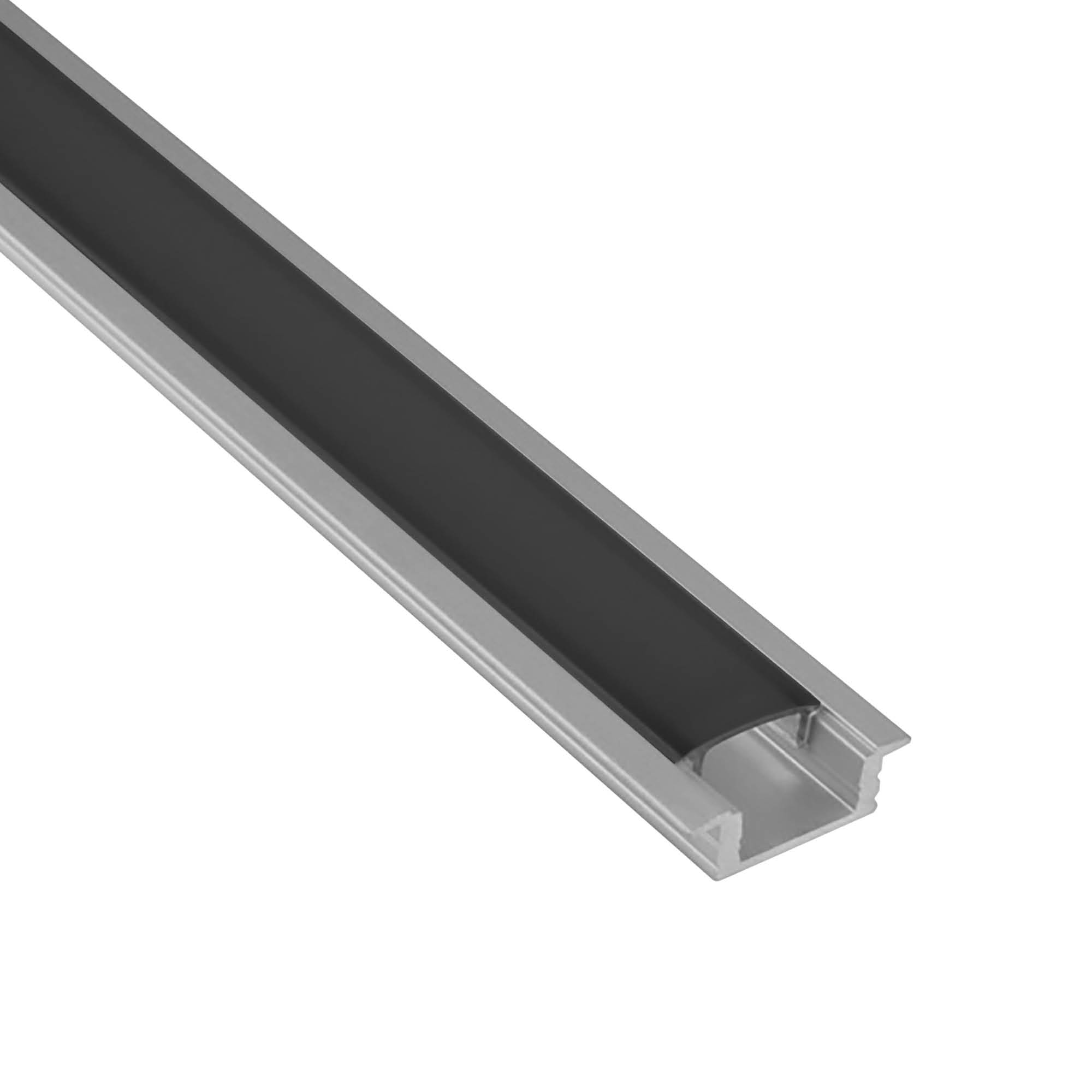 A25 LED Aluprofil Einbauprofil Silber 1m Abdeckung schwarz A25 LED Aluprofil Einbauprofil Silber 2m Abdeckung schwarz