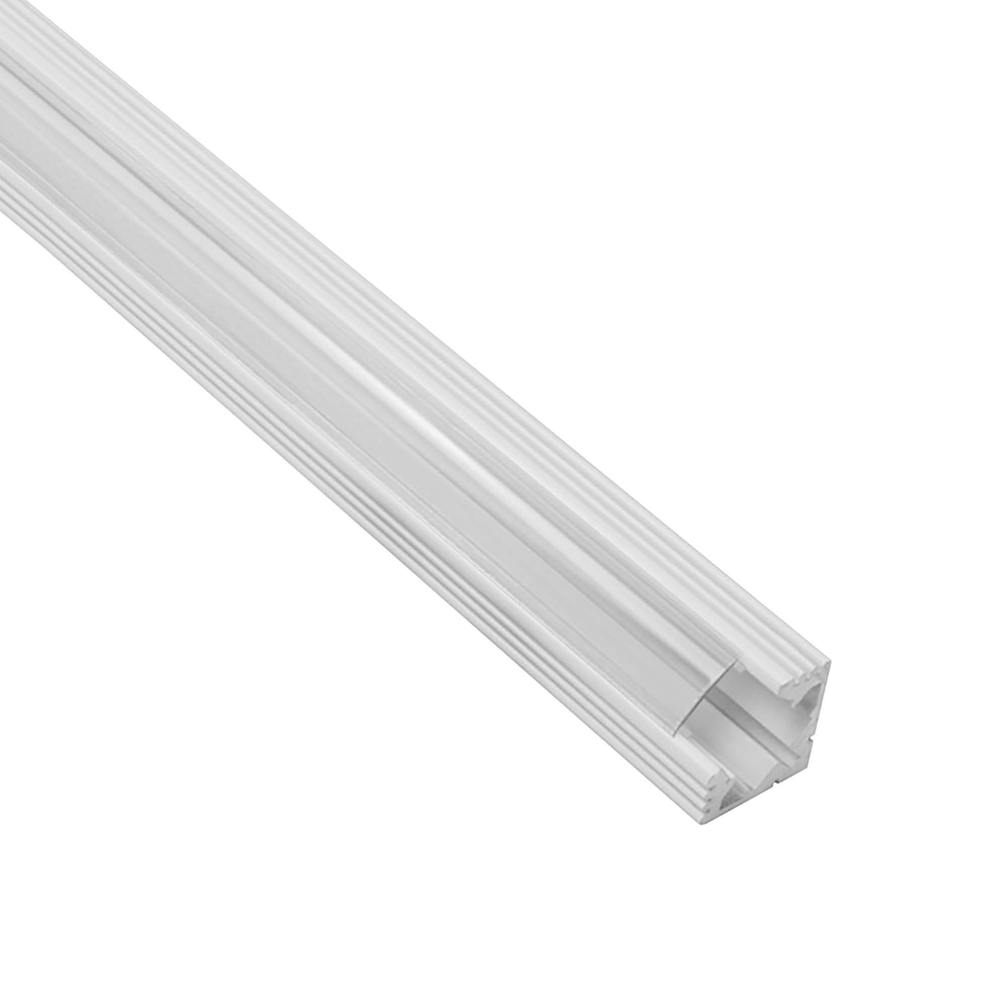 A19 LED Aluprofil Weiss Eckprofil 90° 1m klar A19 LED Aluprofil Weiss Eckprofil 90° 2m klar