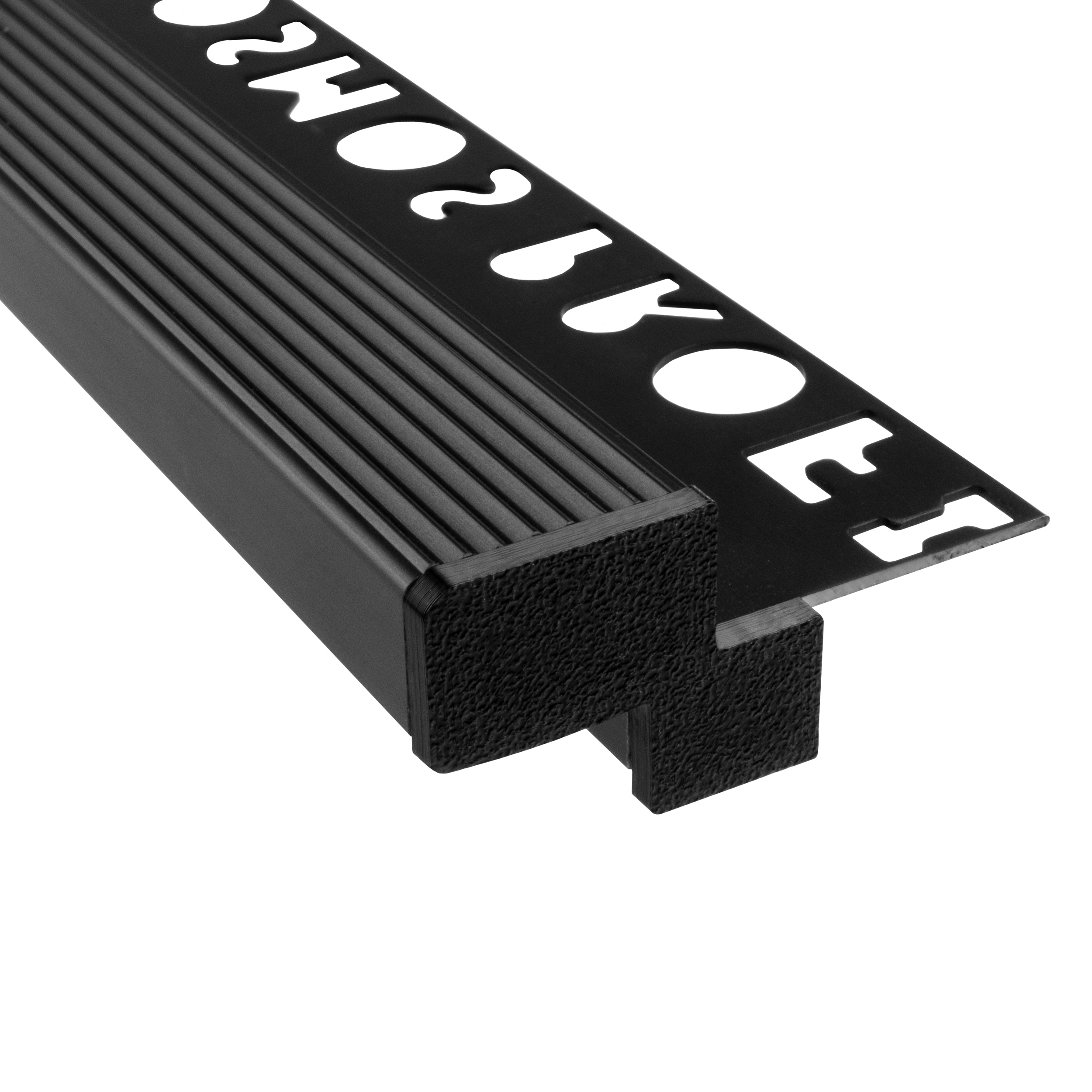 T-40 LED Alu Fliesenprofil Treppenprofil Stufen 10mm schwarz Endkappe rechts T-40 LED Alu Fliesenprofil Treppenprofil Stufen 12mm schwarz