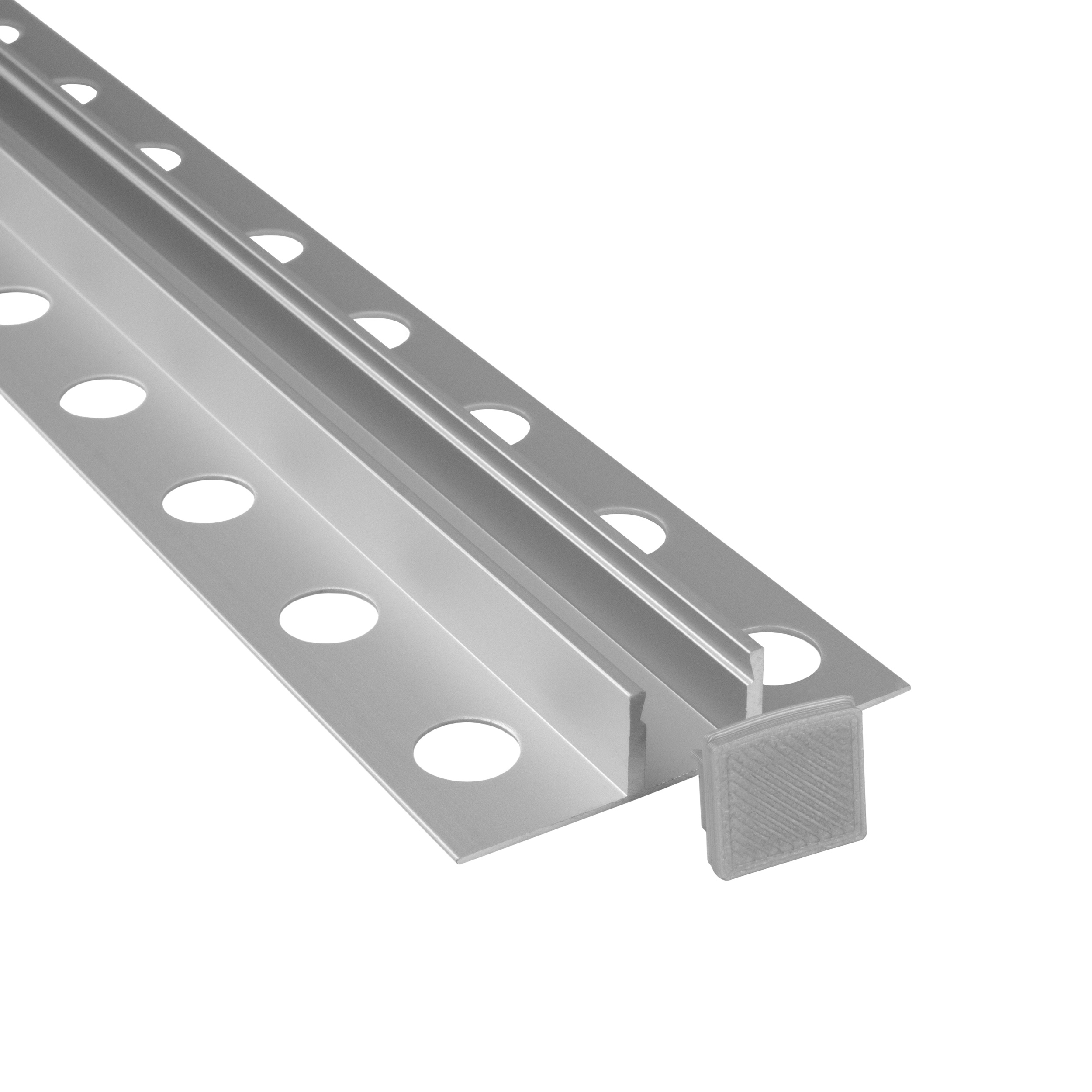 T77 LED Alu Fliesenprofil Bordüre 10mm silber