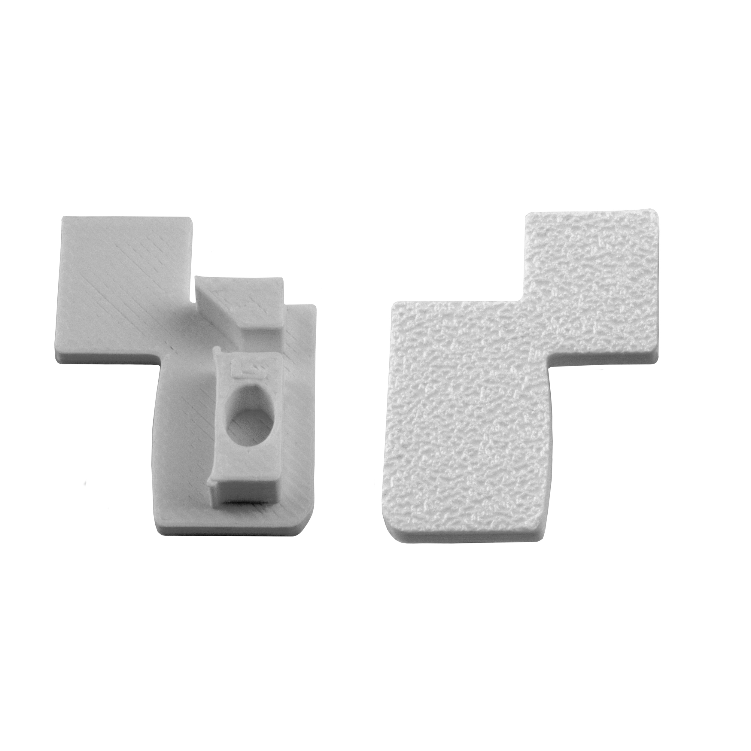 T-40 LED Alu Fliesenprofil Treppenprofil Stufen 10mm weiss Endkappe rechts T-40 LED Alu Fliesenprofil Treppenprofil 10mm weiss Endkappe rechts 1 Stück