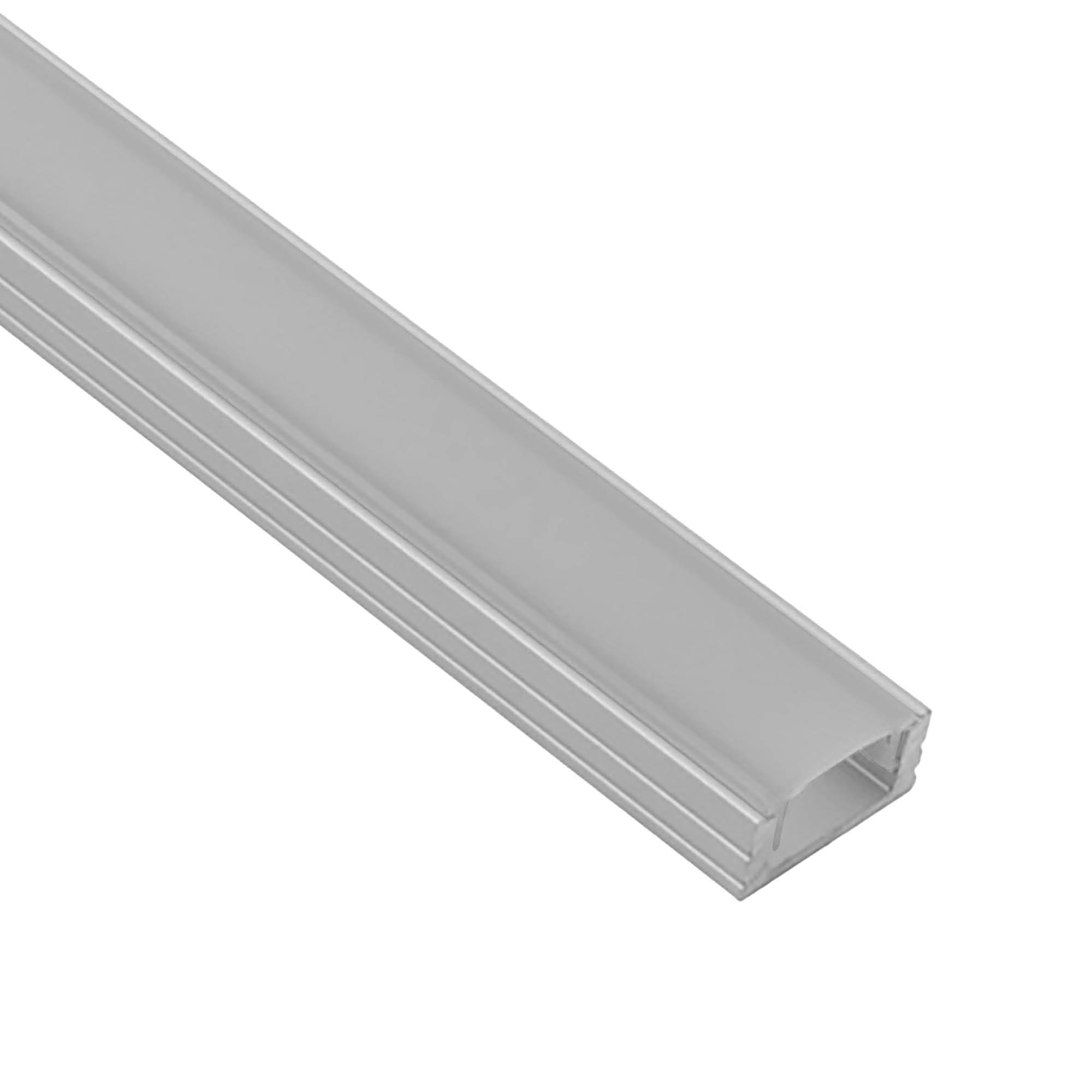 A17 LED Aluprofil Silber 2m Abdeckung opal