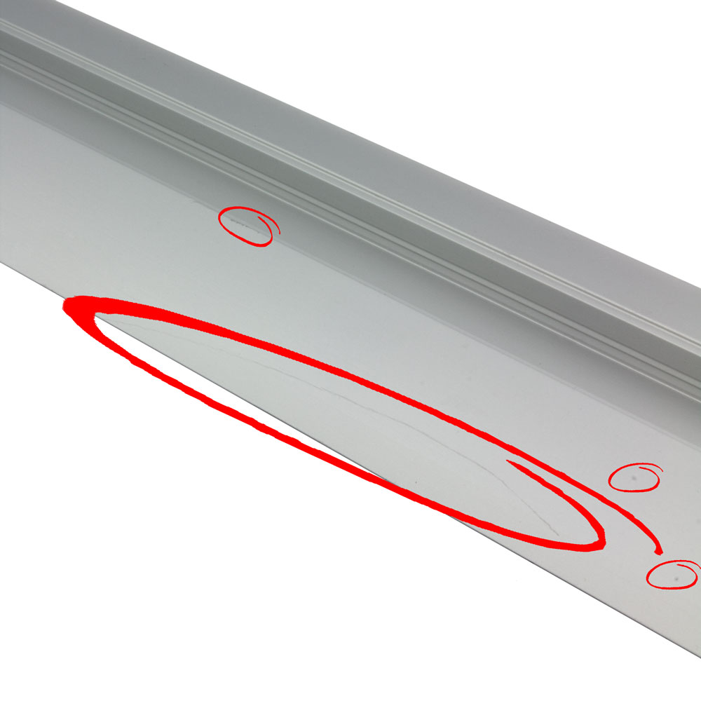 B-Ware - F01 LED Aluprofil Silber Übergangsprofil 1m opal B-Ware - F01 LED Aluprofil Silber Übergangsprofil 2m klar