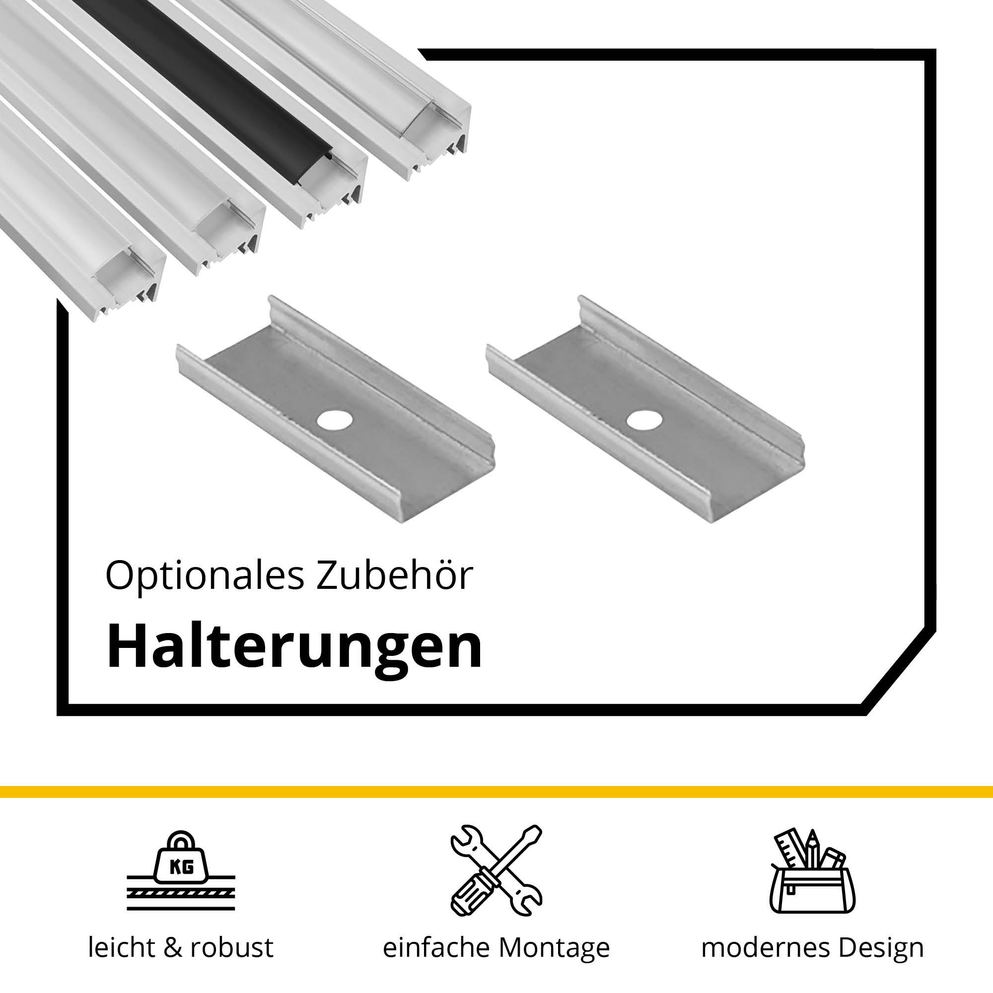 A20 LED Aluprofil Silber Eckprofil 30° 2m milky