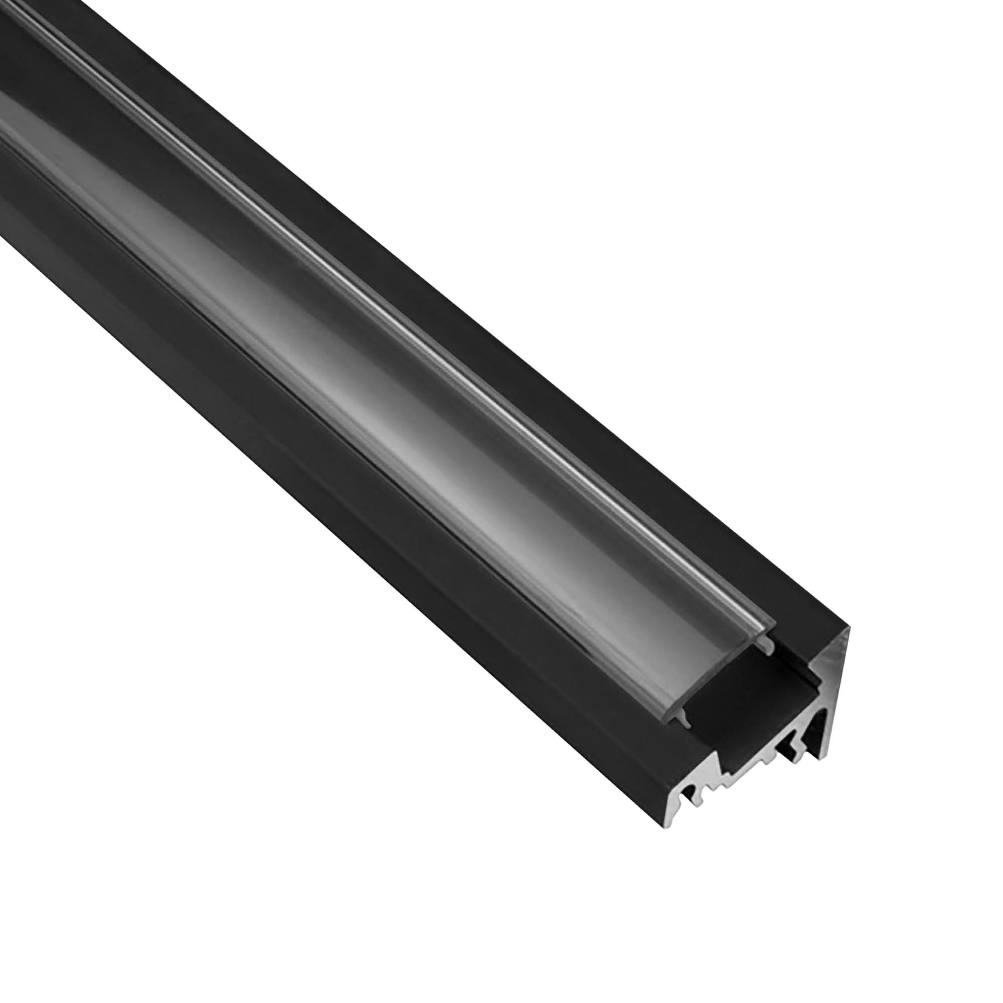 A20 LED Aluprofil Schwarz Eckprofil 30° 1m klar A20 LED Aluprofil Schwarz Eckprofil 30° 2m klar