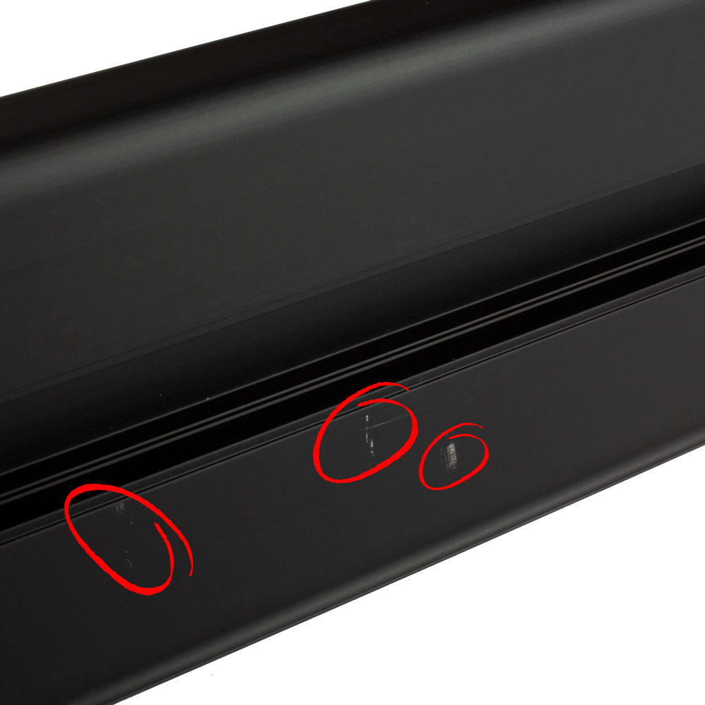 B-Ware - C01 LED Aluprofil schwarz Sockelleiste 2m klar