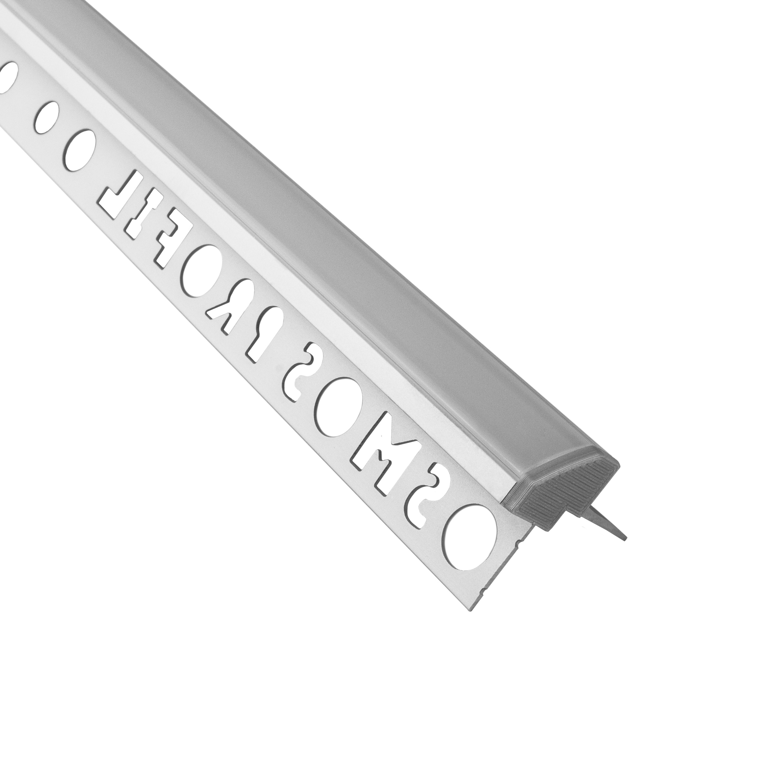 C-T77 LED Alu Fliesenprofil Ecke aussen 10mm silber 2m opal