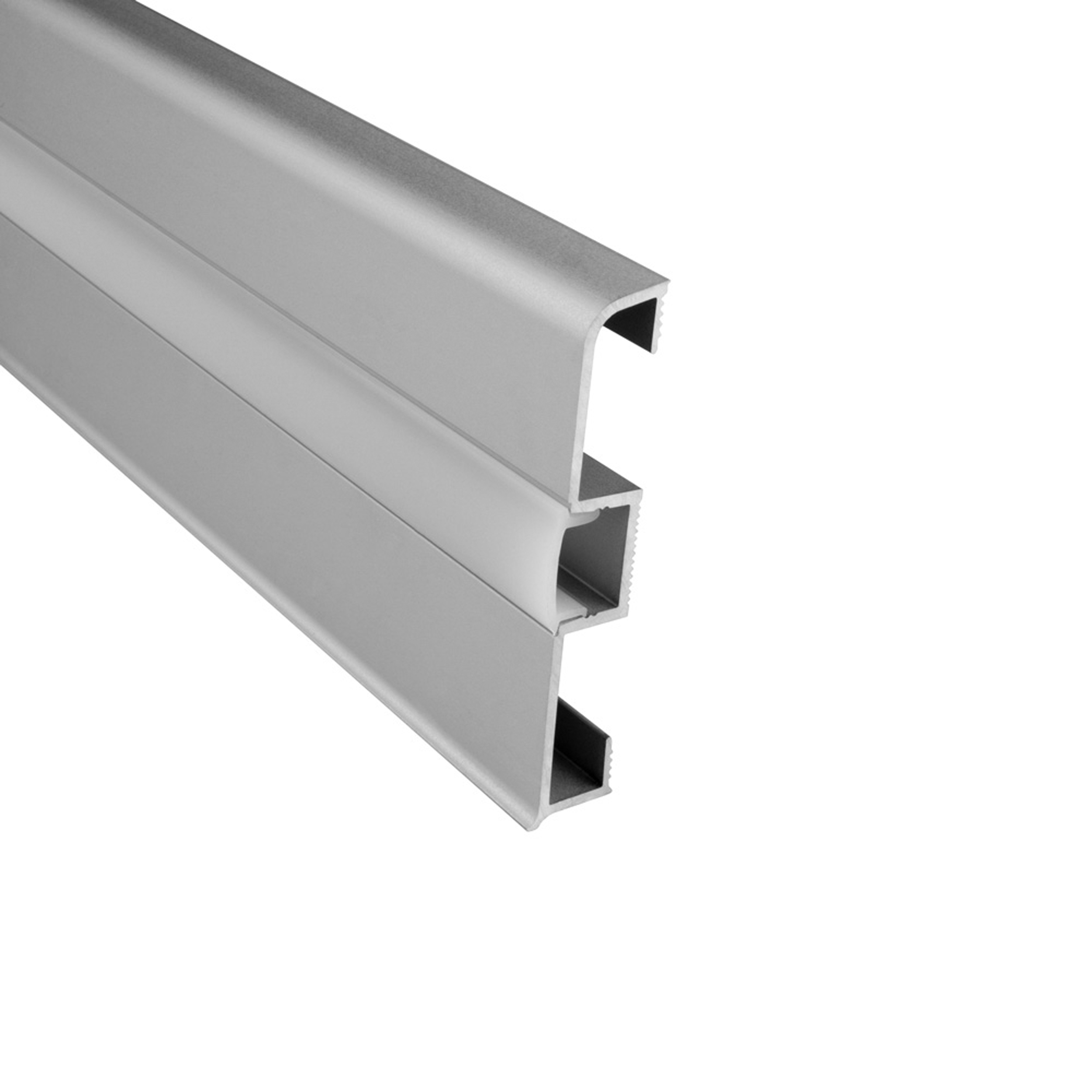 C02 LED Aluprofil Silber Sockelleiste 1m milky C02 LED Aluprofil Silber Sockelleiste 1m milky