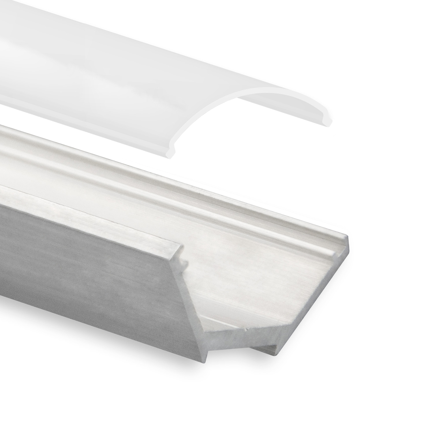 GX-NL10 LED ECK-Profil 200 cm eloxiert, silber 2m Abdeckung opal