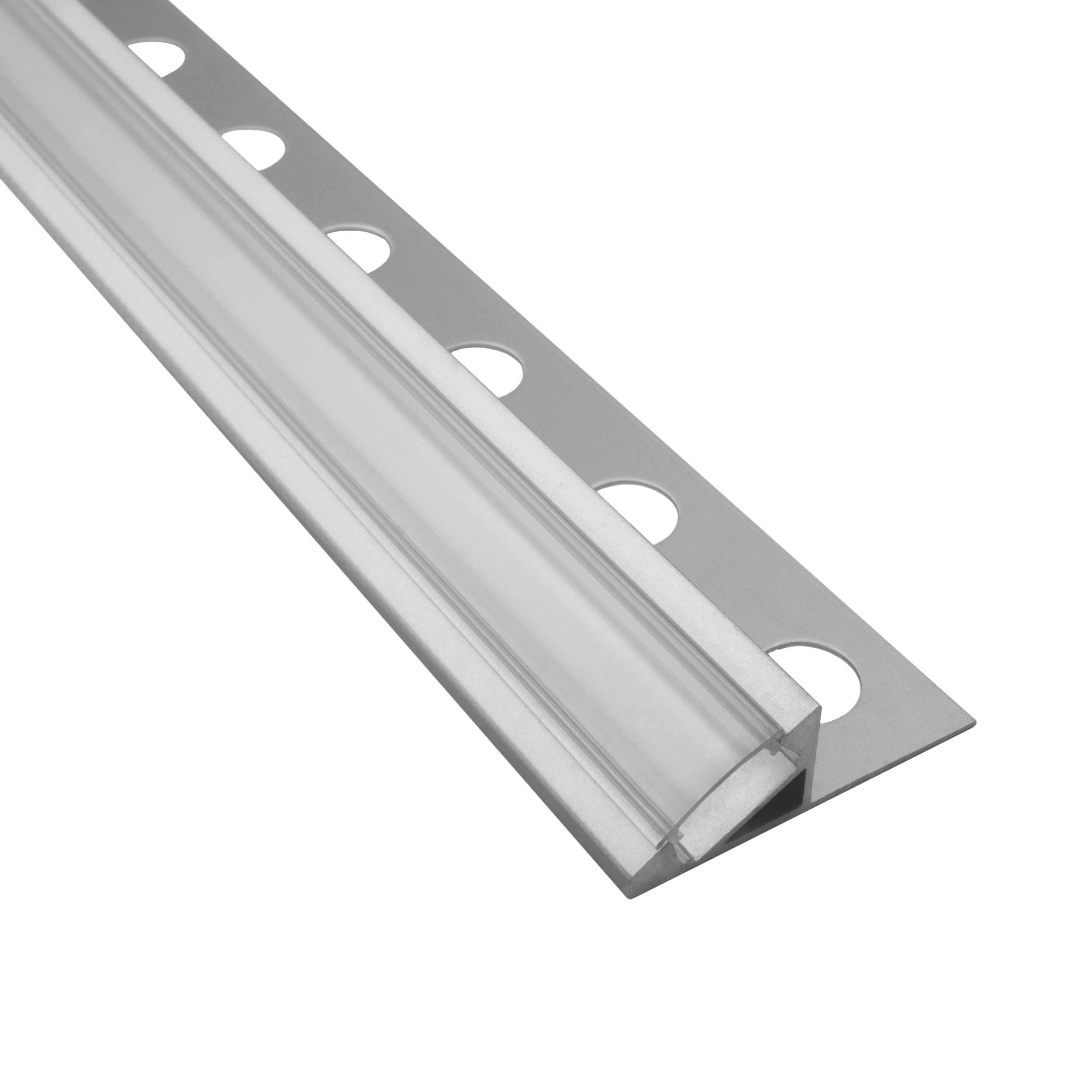 T77 LED Alu Fliesenprofil 12mm silber 30° 1m klar T77 LED Alu Fliesenprofil 12mm silber 30° 2m klar