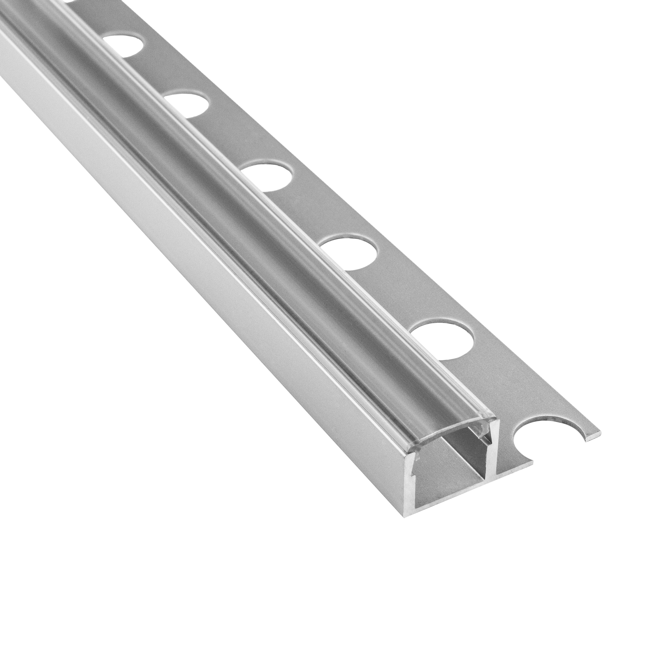 T77 LED Alu Fliesenprofil 10mm silber 2m klar