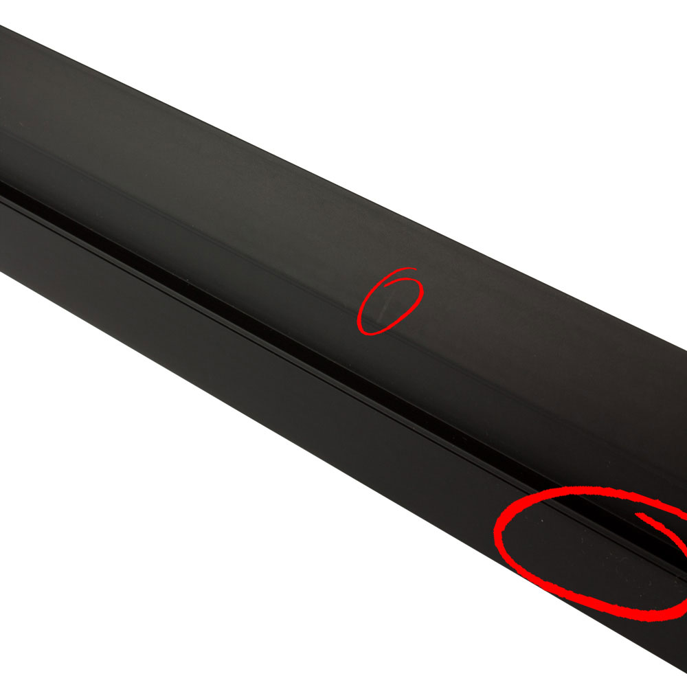 B-Ware - F01 LED Aluprofil Schwarz Übergangsprofil 2m klar B-Ware - F01 LED Aluprofil Schwarz Übergangsprofil