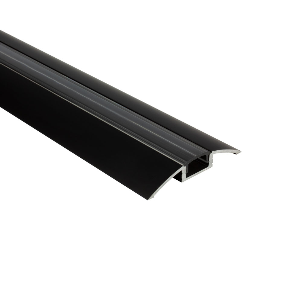 B-Ware - F01 LED Aluprofil Schwarz Übergangsprofil 2m klar B-Ware - F01 LED Aluprofil Schwarz Übergangsprofil 2m klar
