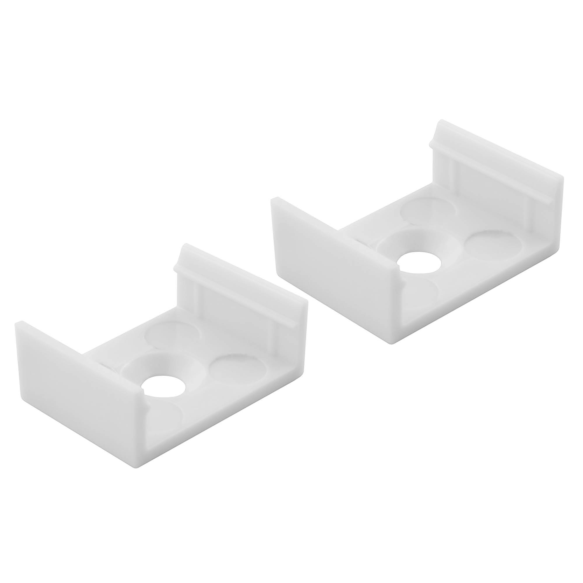 A17 LED Aluprofil Weiss 2x Halter kunststoff