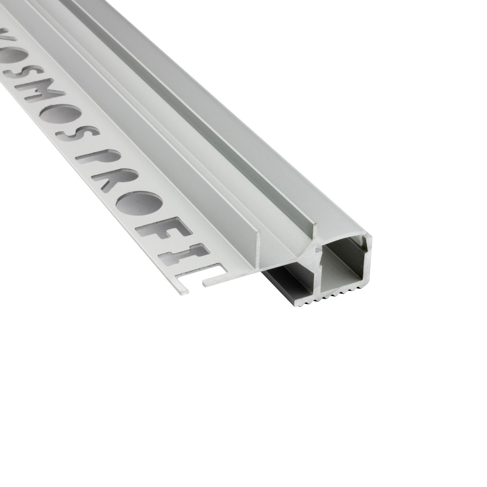 T-40 LED Alu Fliesenprofil Treppenprofil Stufen 12mm silber T-40 LED Alu Fliesenprofil Treppenprofil Stufen 12mm silber 2m opal