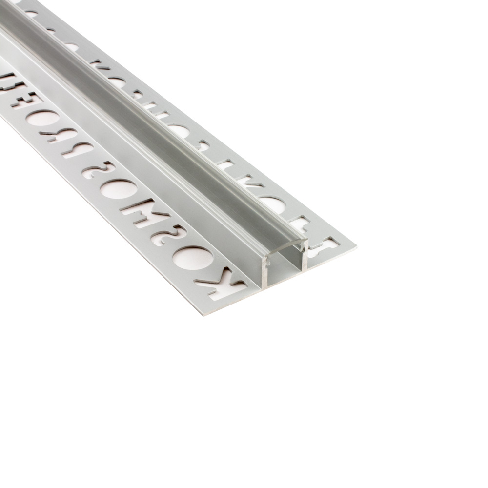 T77 LED Alu Fliesenprofil Bordüre 10mm silber 1m klar T77 LED Alu Fliesenprofil Bordüre 10mm silber 2m klar