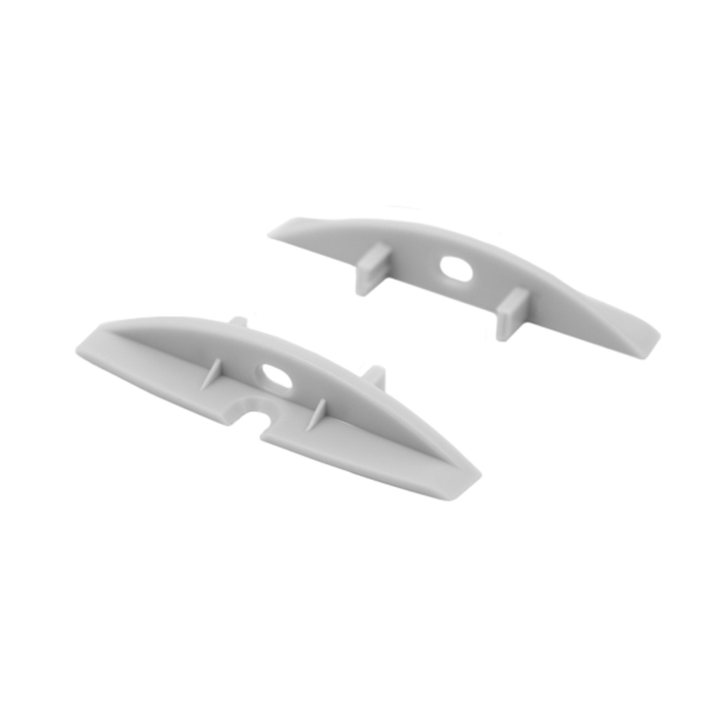 B-Ware - F01 LED Aluprofil Silber Übergangsprofil 2x Endkappen