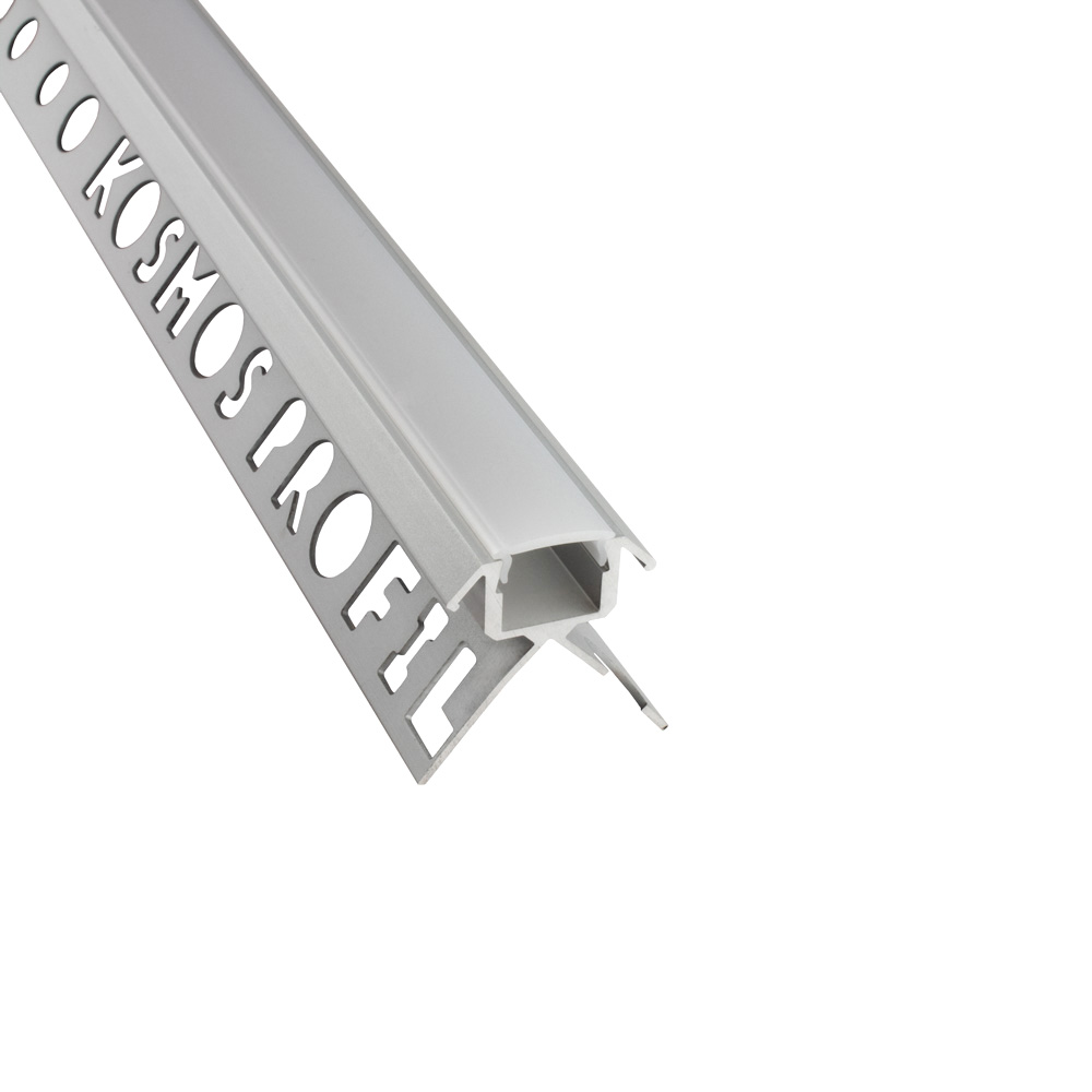 C-T77 LED Alu Fliesenprofil Ecke aussen 10mm silber 1m milky C-T77 LED Alu Fliesenprofil Ecke aussen 10mm silber 2m milky