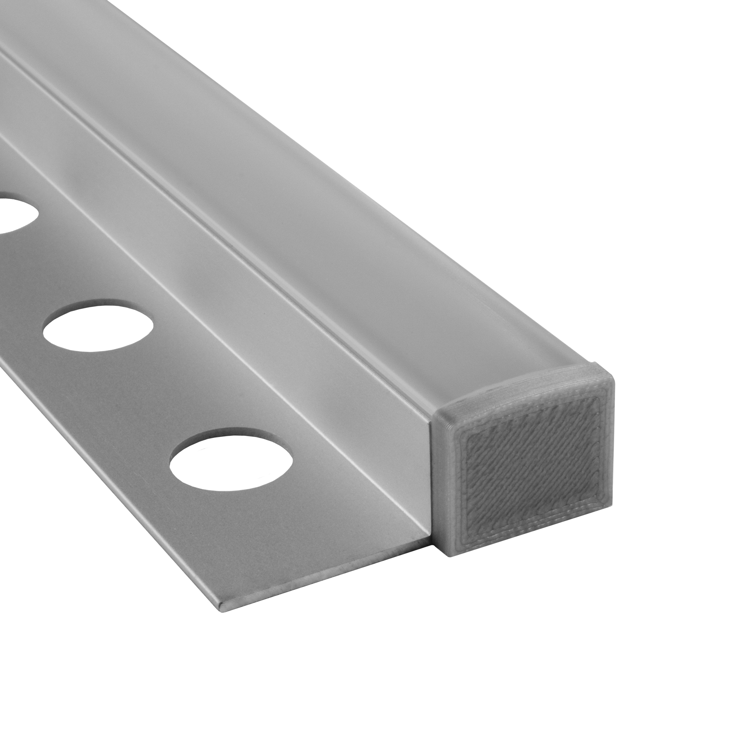 T77 LED Alu Fliesenprofil 12mm silber 2x Endkappen T77 LED Alu Fliesenprofil 12mm silber 2x Endkappen