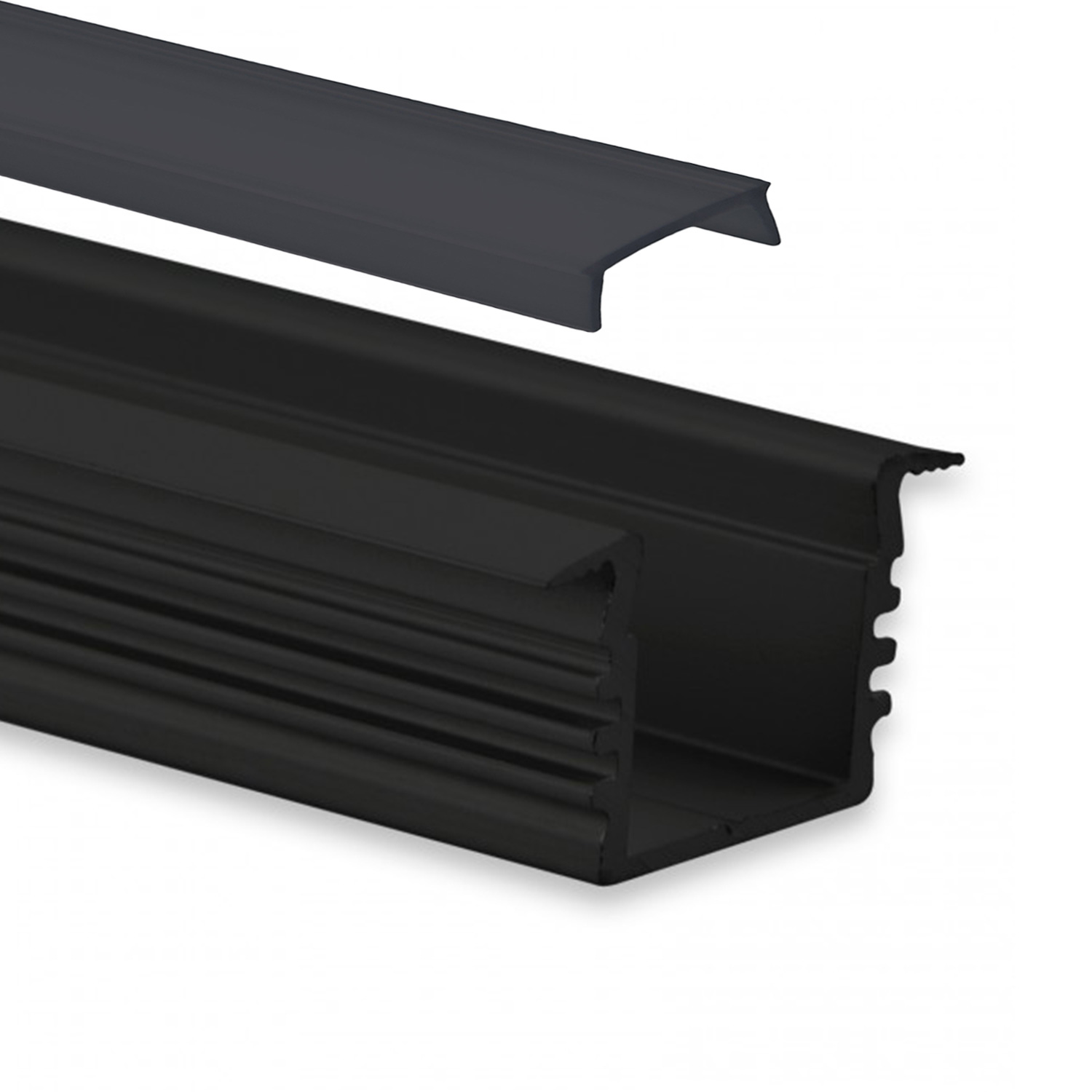 GX-PL3 LED EINBAU-Profil 200 cm, hoch/Flügel, LED Stripes max. 12 mm, schwarz RAL 9005 2m Abdeckung schwarz GX-PL3 LED EINBAU-Profil 200 cm, hoch/Flügel, LED Stripes max. 12 mm, schwarz RAL 9005 2m Abdeckung schwarz