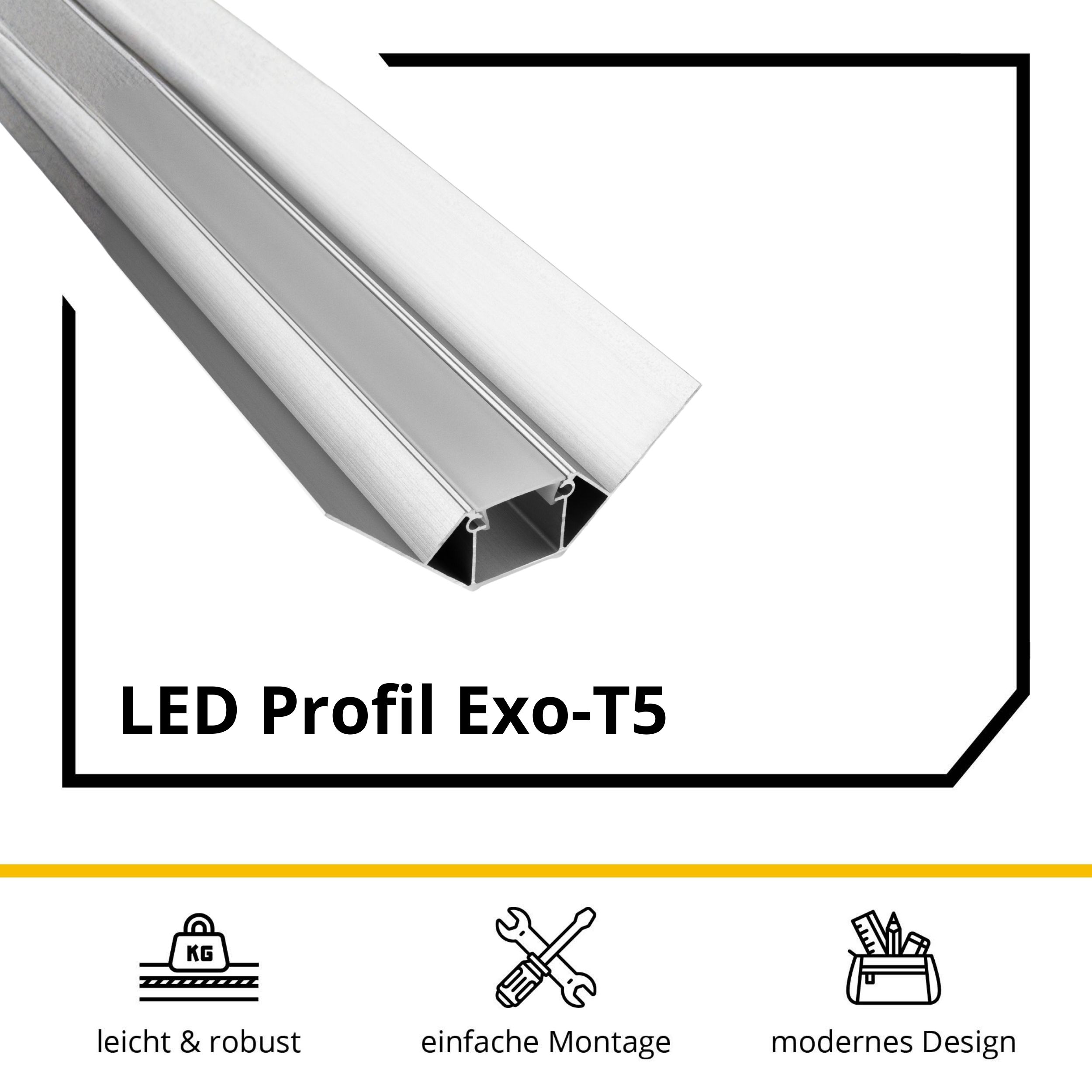 LED Trockenbau-Eckprofil Innen Silber – für LED-Strips bis 16mm LED Trockenbau-Eckprofil Innen Silber – für LED-Strips bis 16mm 2m opal
