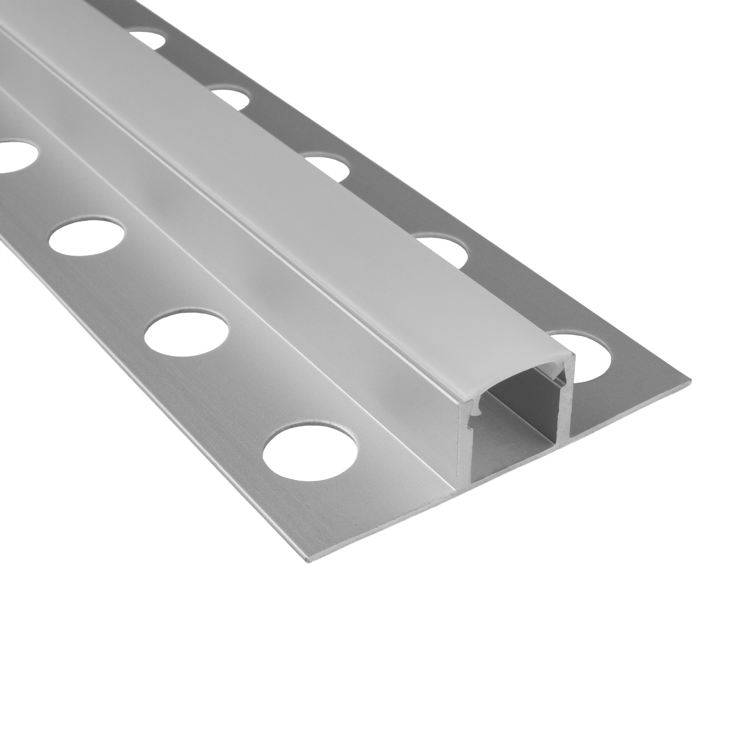 T77 LED Alu Fliesenprofil Bordüre 10mm silber 1m milky T77 LED Alu Fliesenprofil Bordüre 10mm silber 1m milky