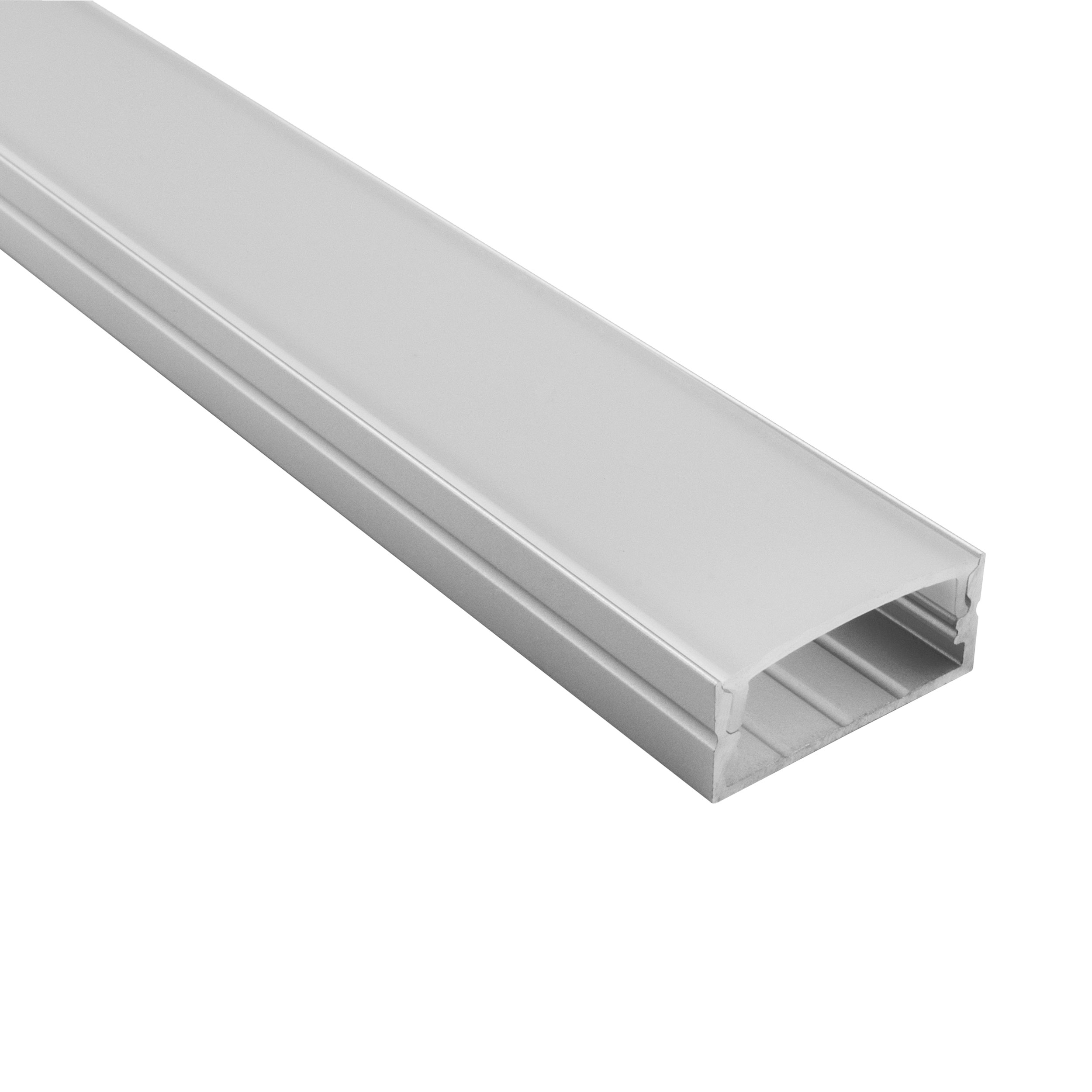 A23 LED Aluprofil Silber - 2m opal