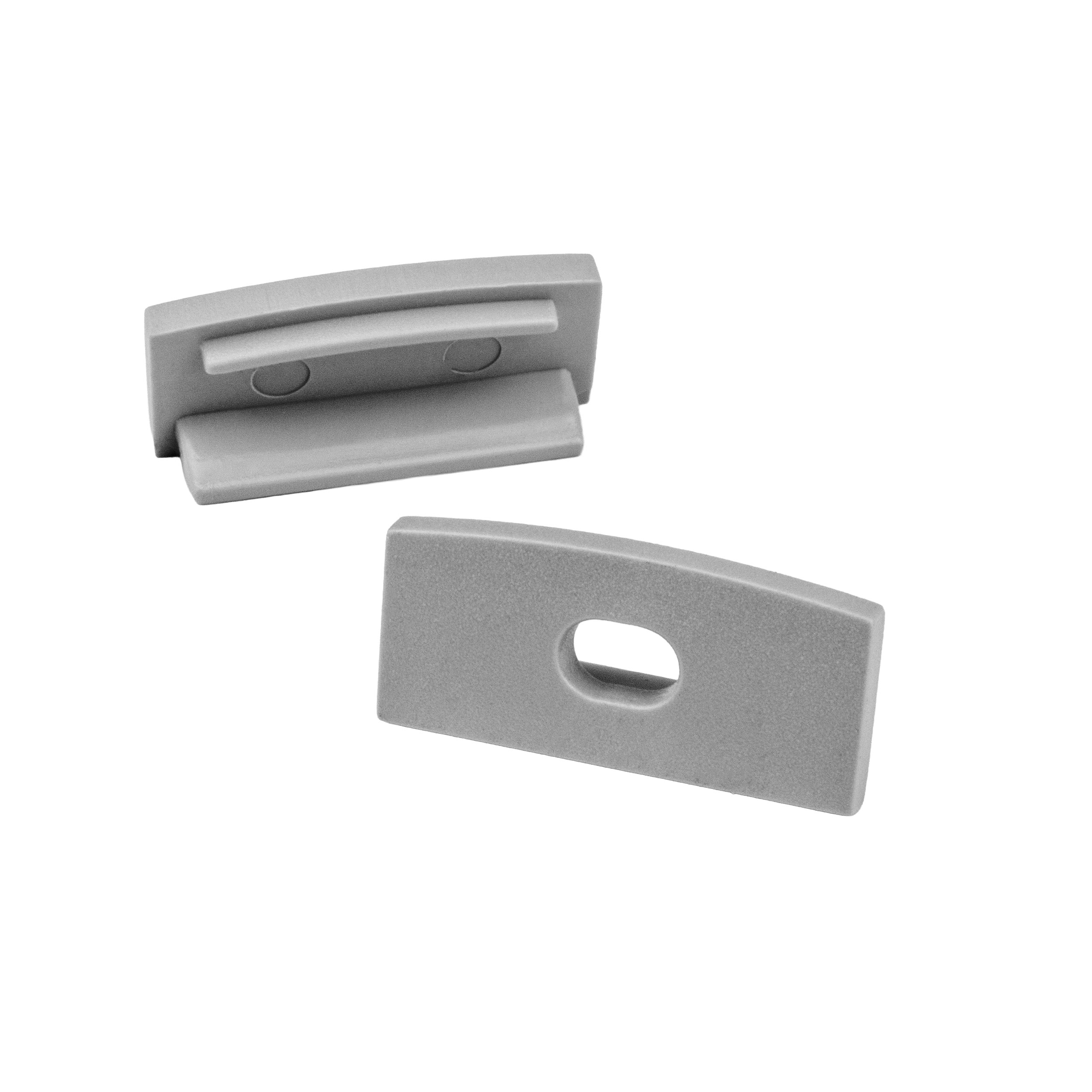 A23 LED Aluprofil Silber - 2x Endkappen