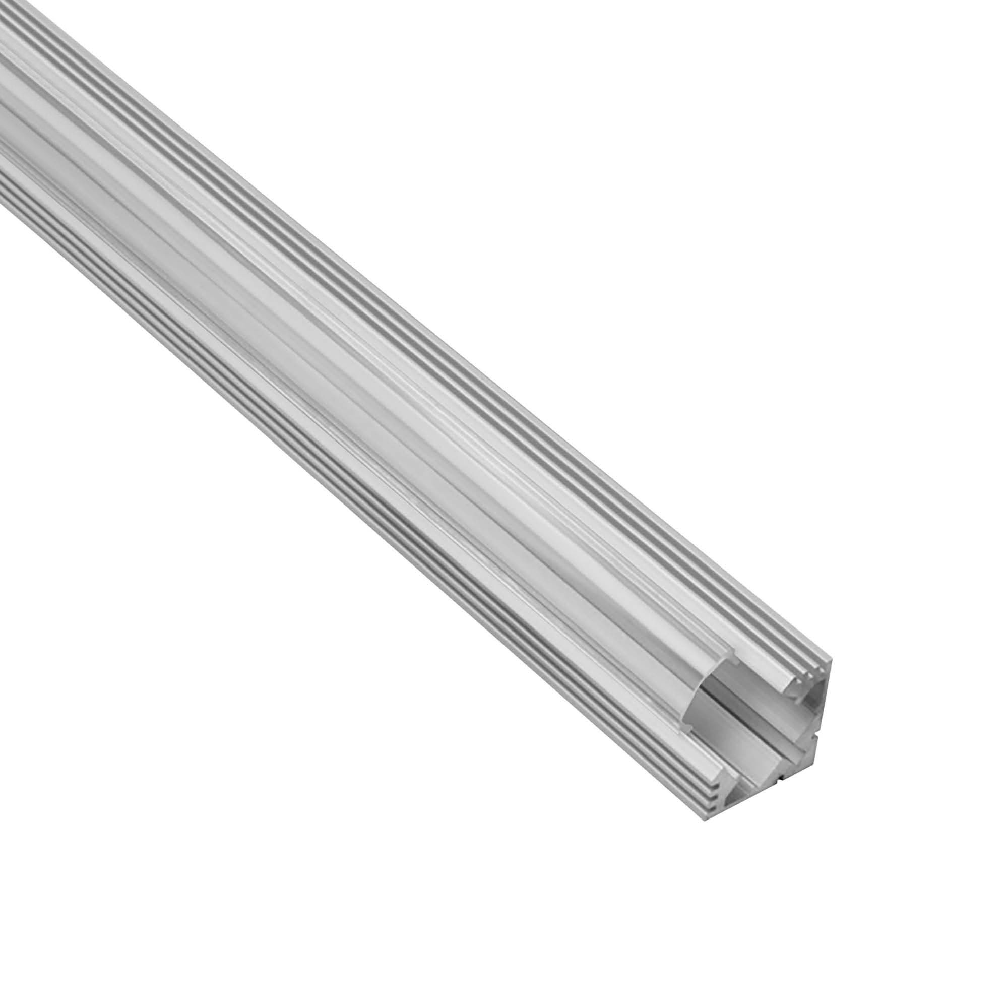 A19 LED Aluprofil Silber Eckprofil 90° 2m klar