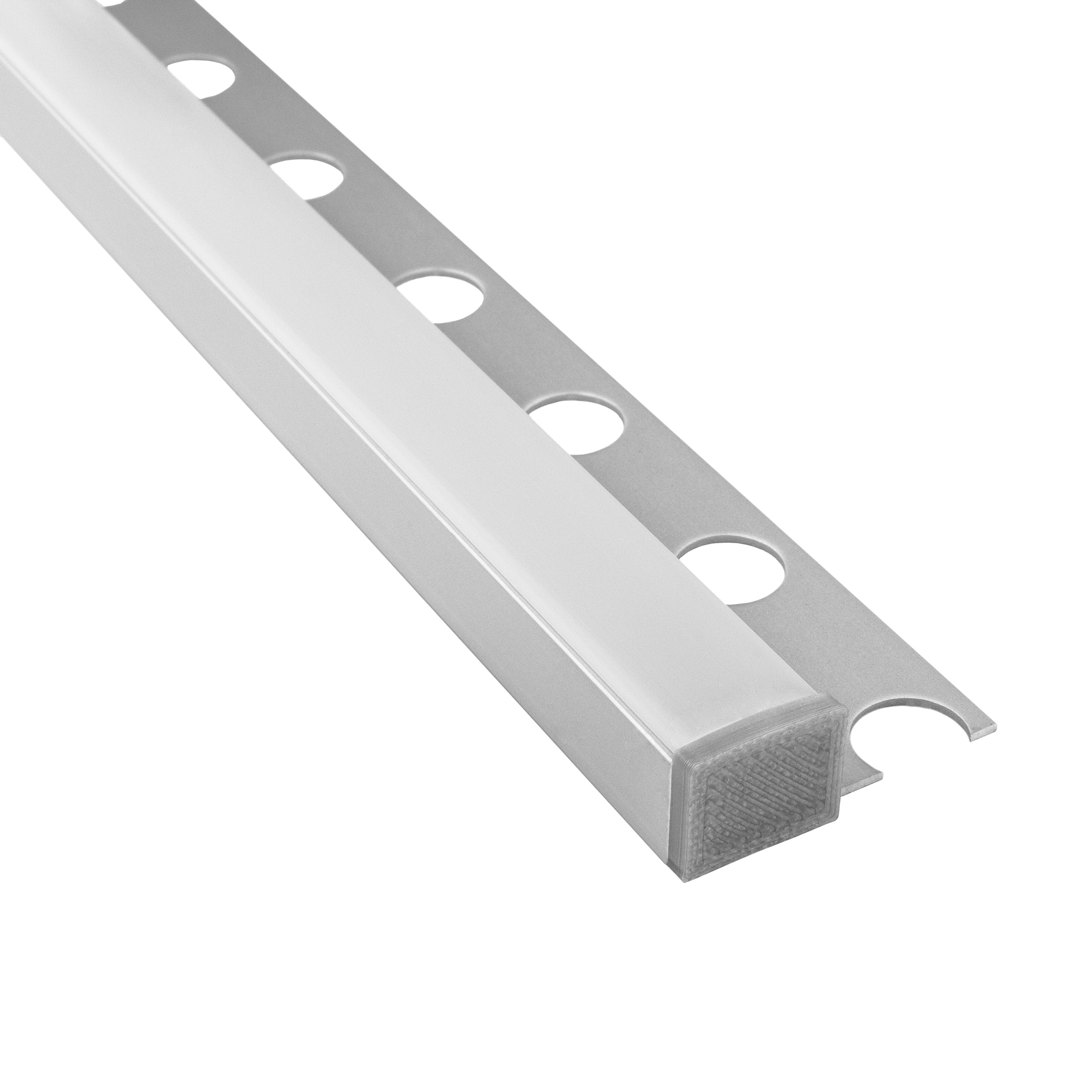 T77 LED Alu Fliesenprofil 10mm silber 1m milky T77 LED Alu Fliesenprofil 10mm silber 2m milky