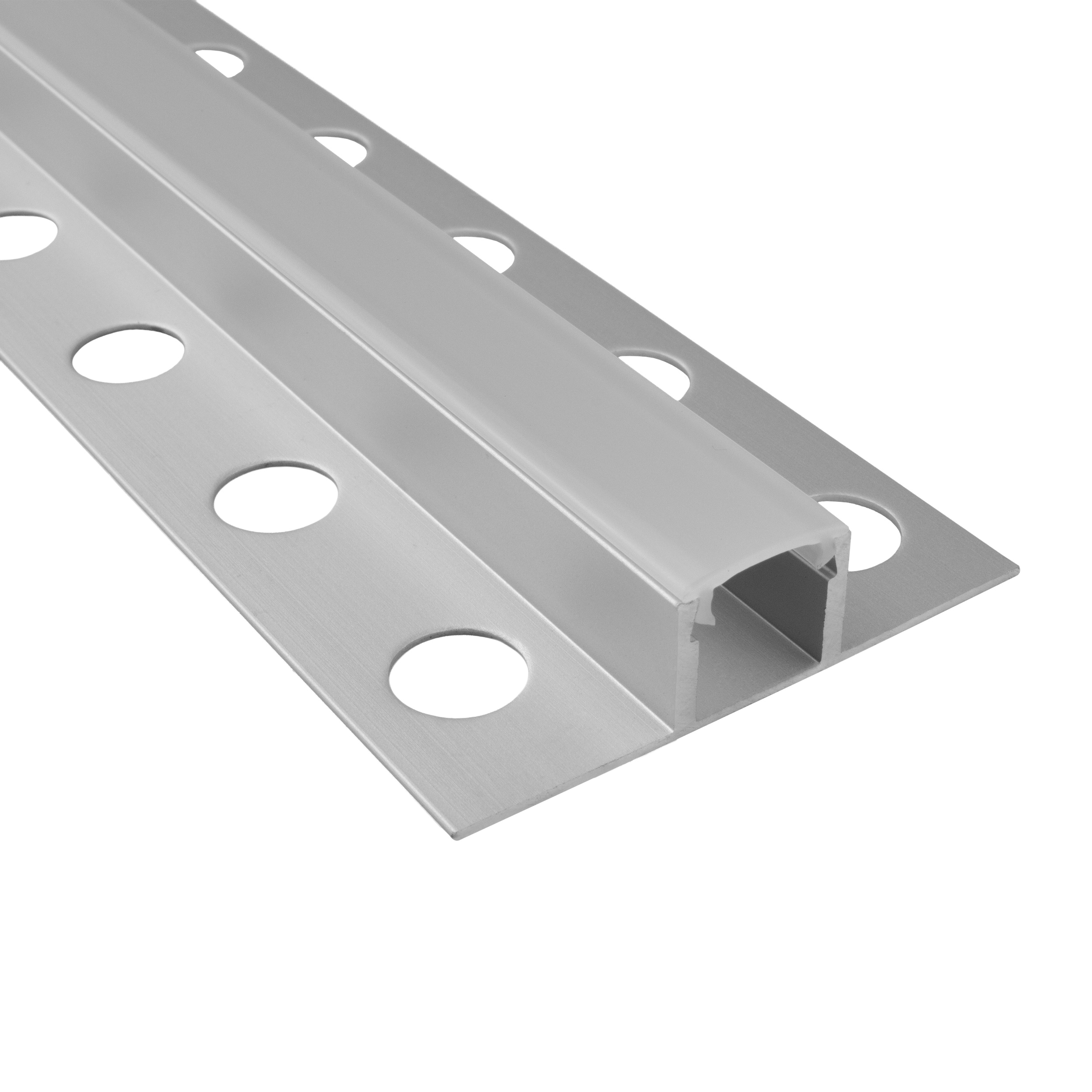 T77 LED Alu Fliesenprofil Bordüre 10mm silber 1m opal T77 LED Alu Fliesenprofil Bordüre 10mm silber 2m opal