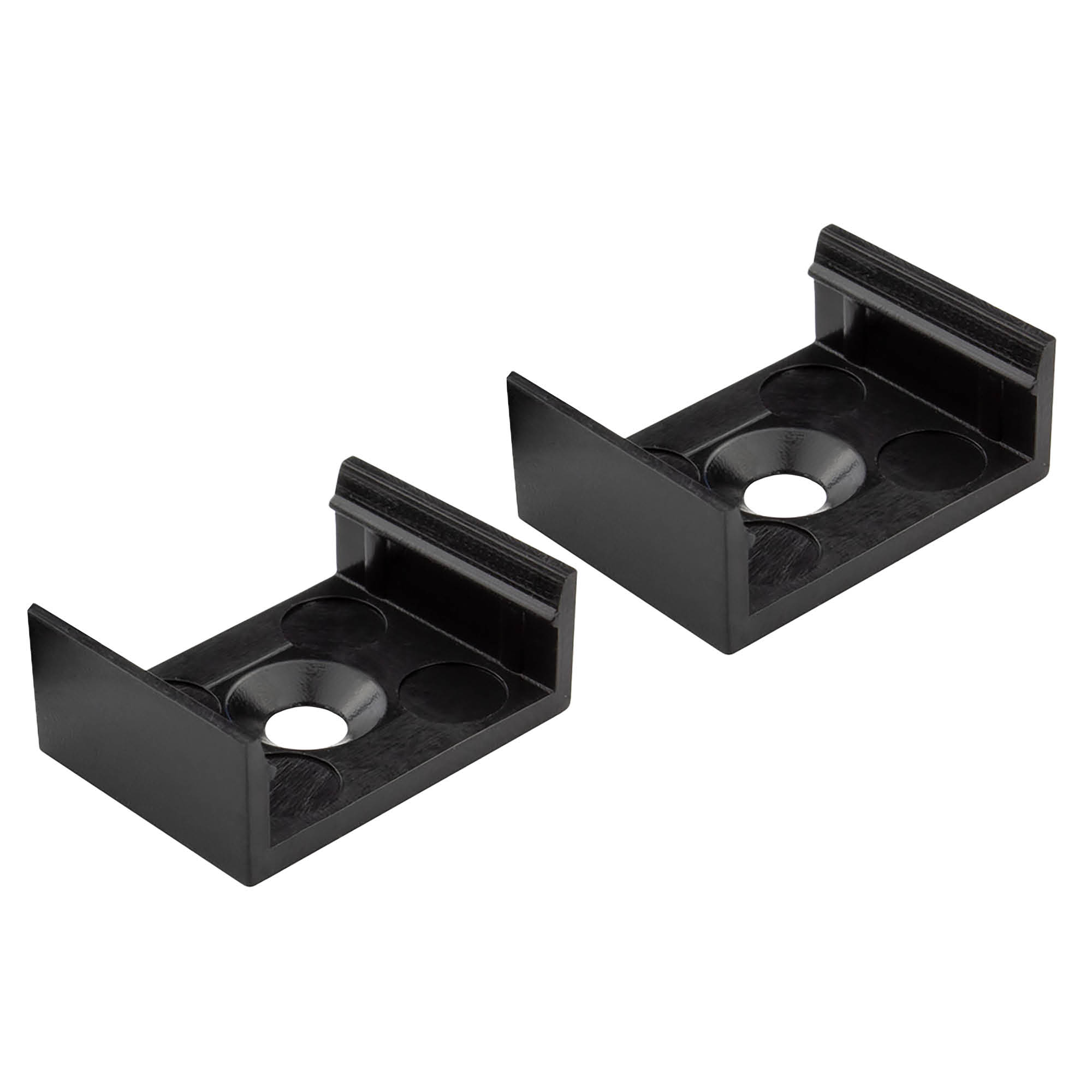 A17 LED Aluprofil Schwarz 2x Halter kunststoff
